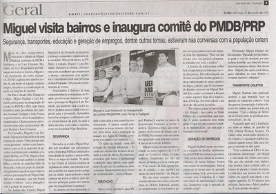 Jornal da Cidade - 10/08/2008