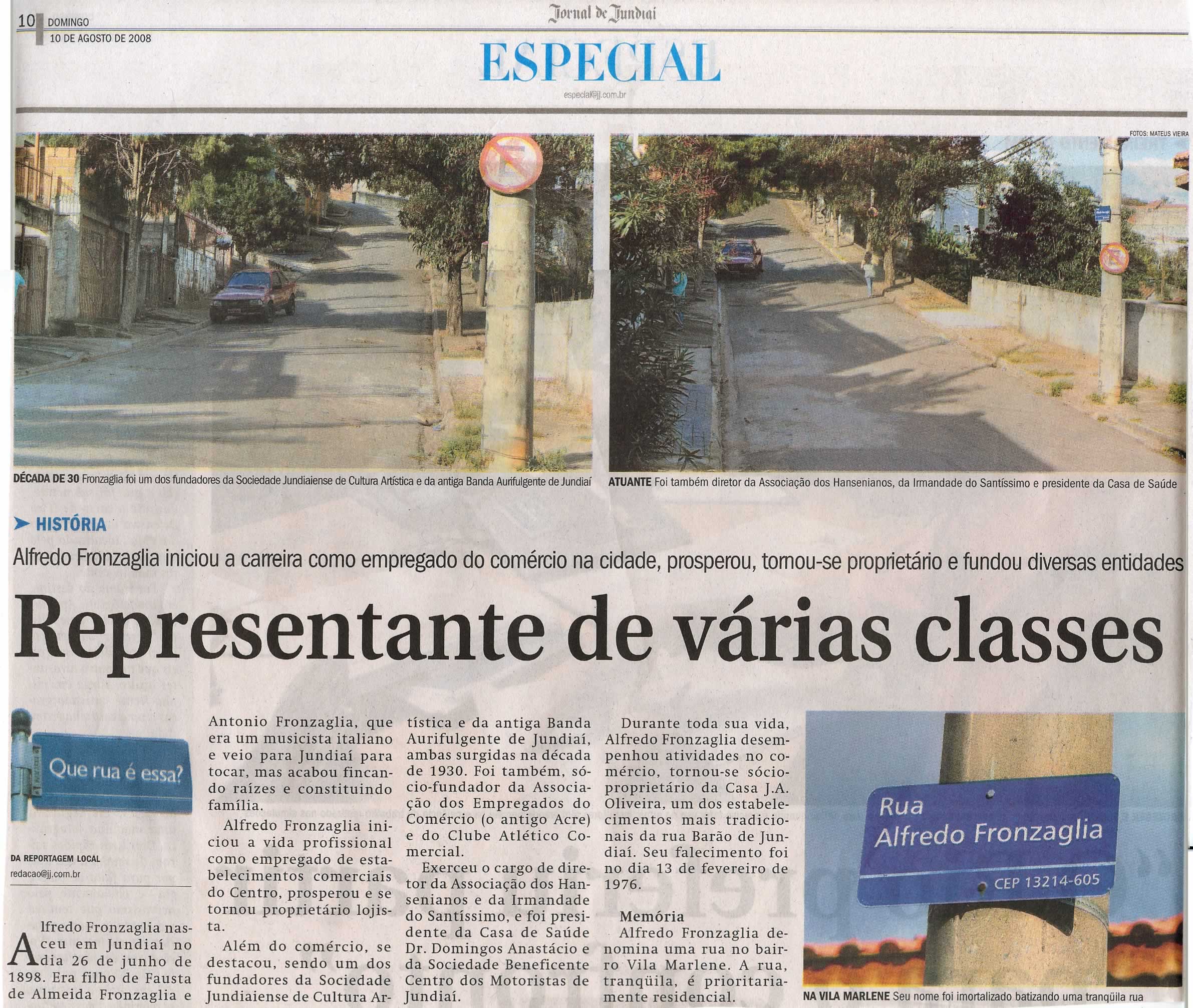 Jornal de Jundiaí - 10/08/2008
