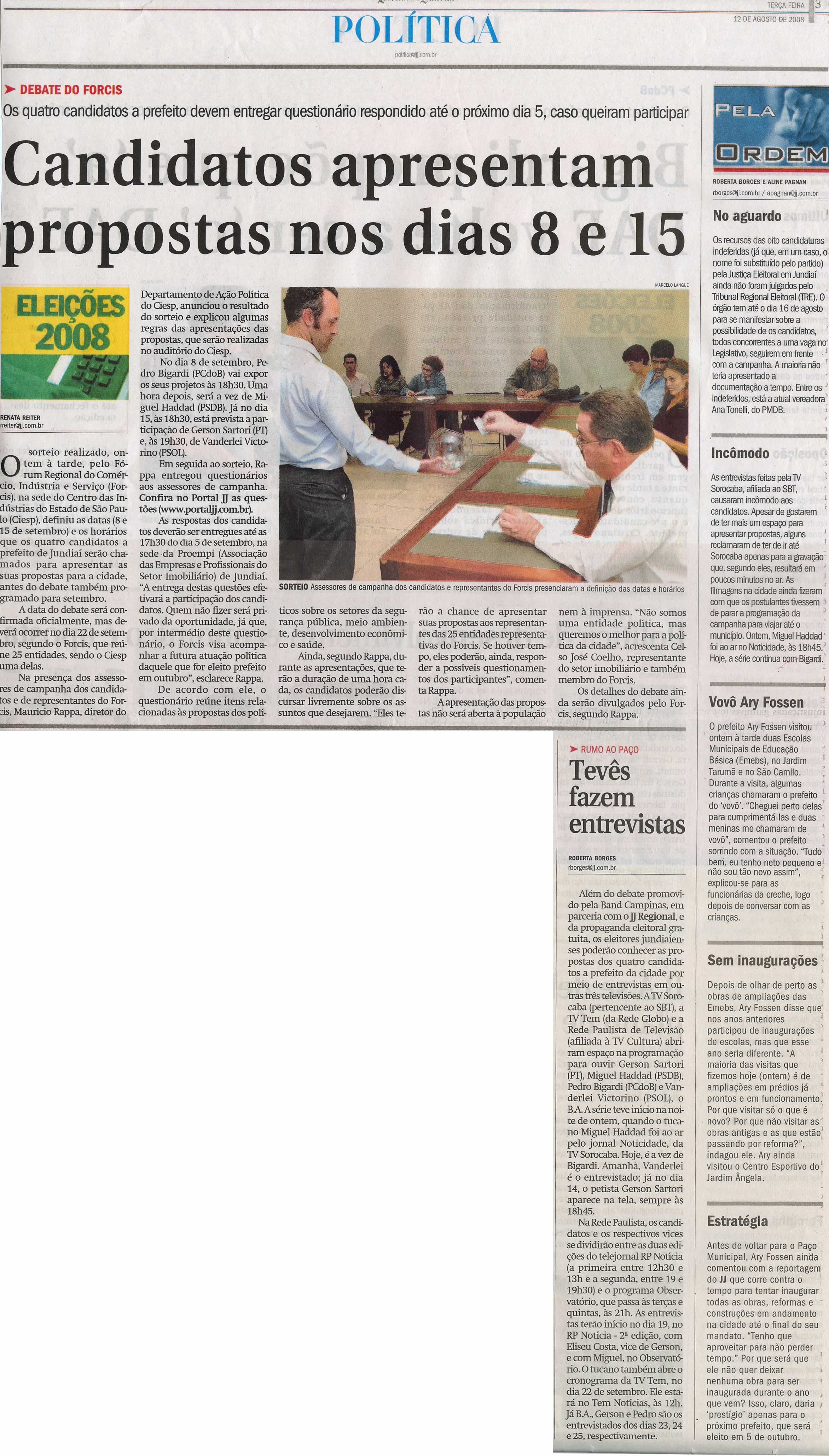 Jornal de Jundiaí - 12/08/2008