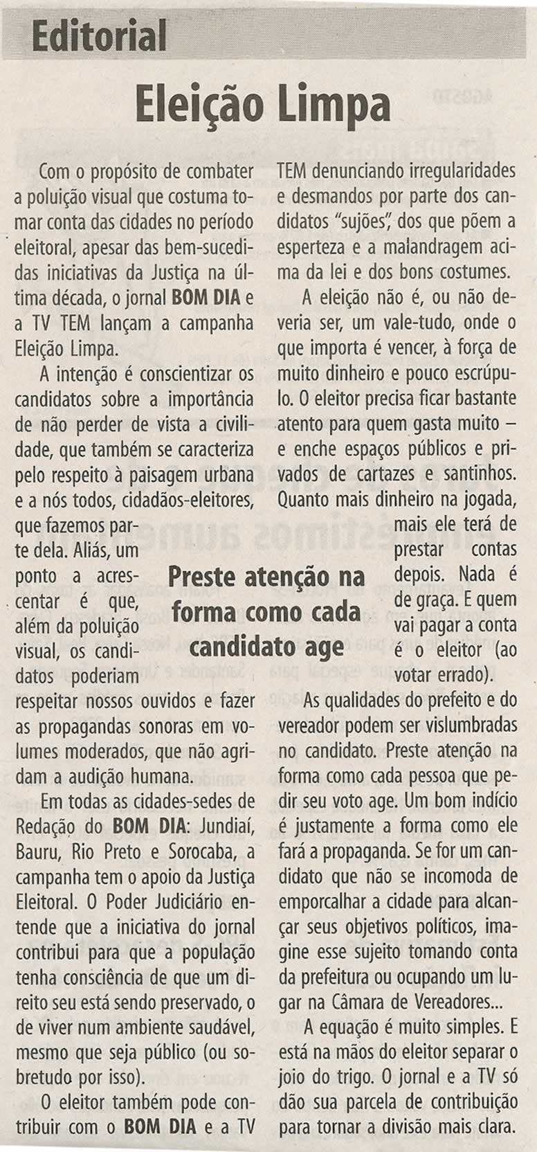 Bom Dia Jundiaí - 12/08/2008