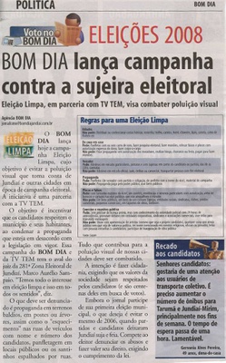 Bom Dia Jundiaí - 12/08/2008