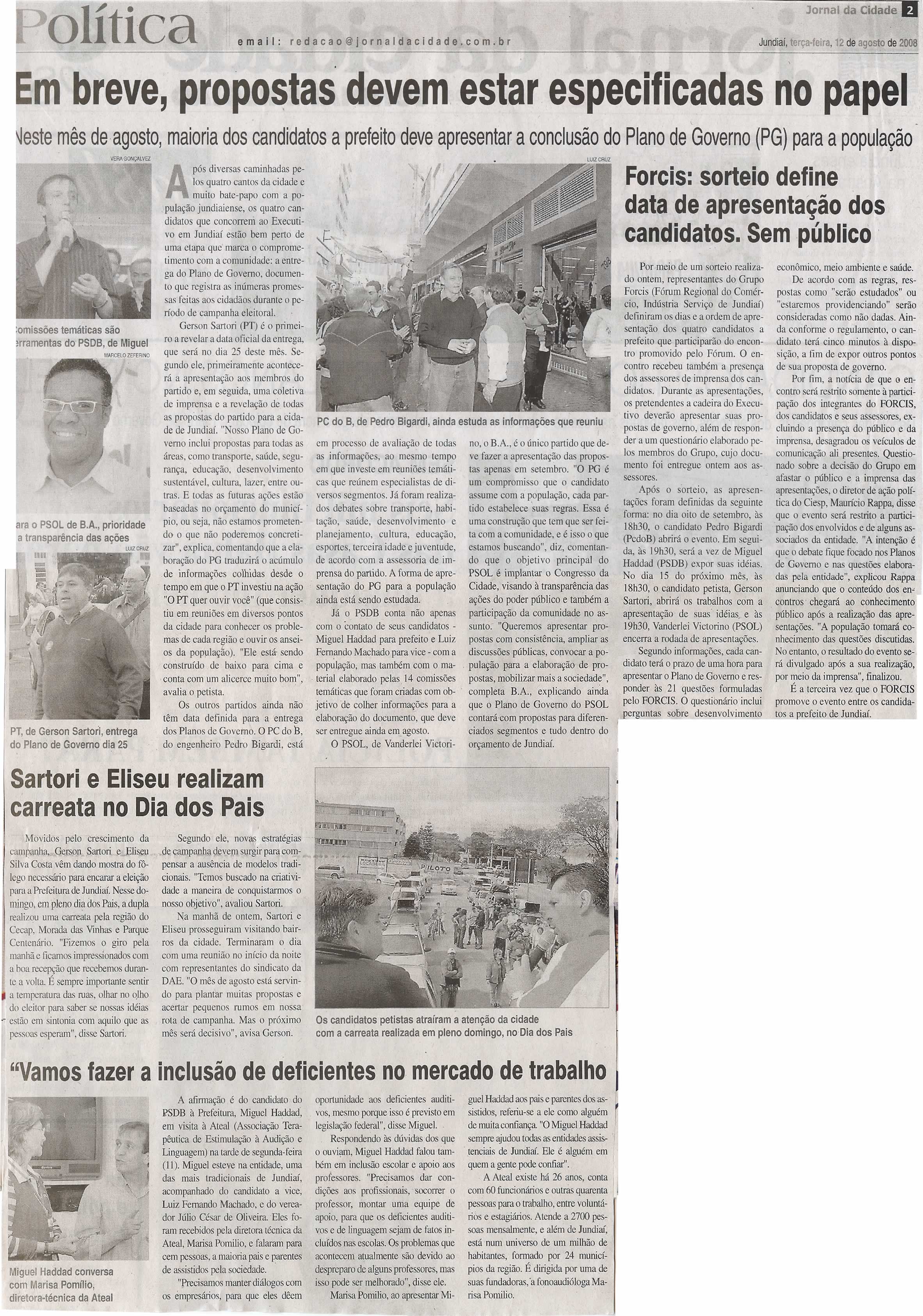 Jornal da Cidade - 12/08/2008