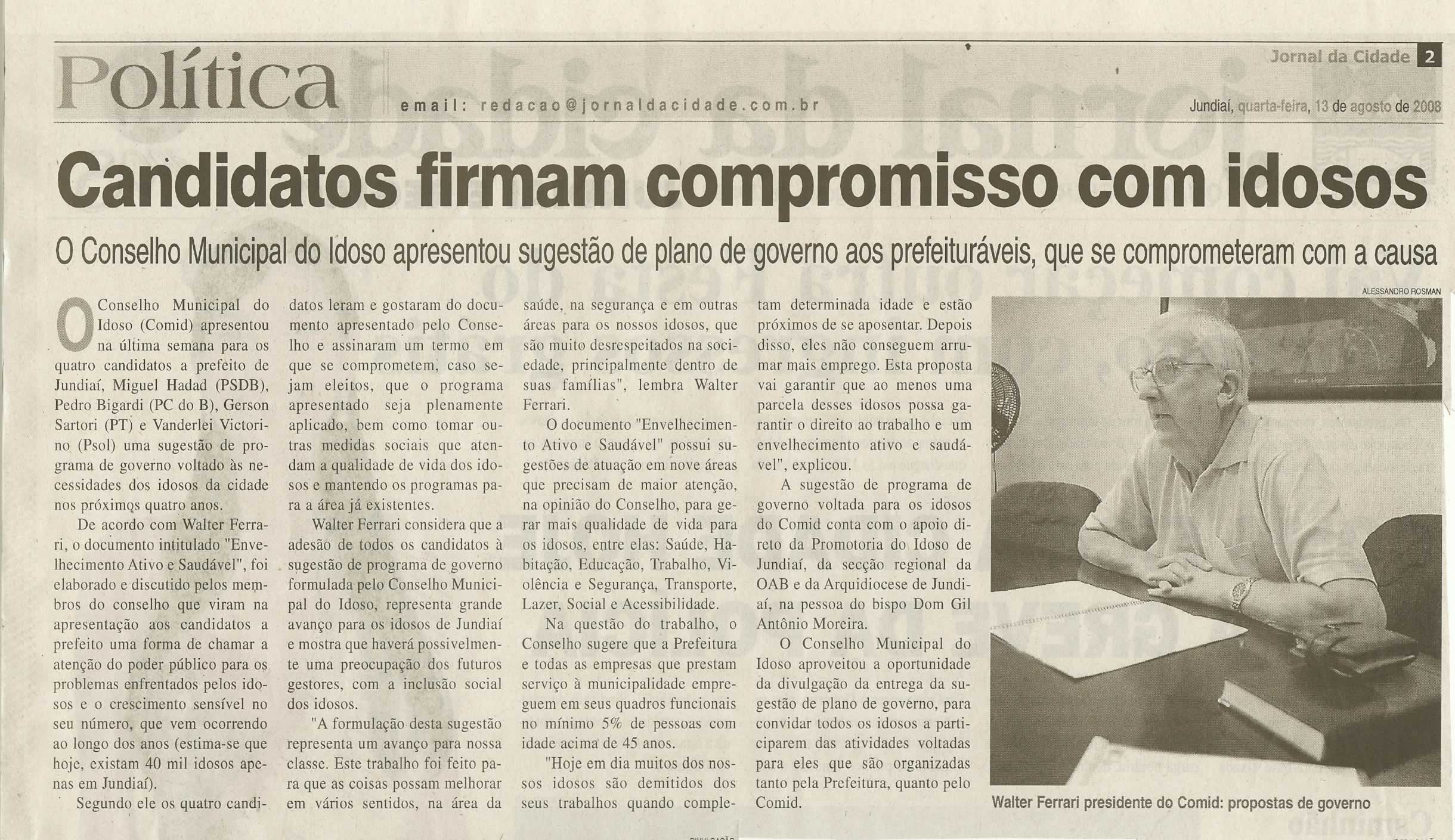 Jornal da Cidade - 13/08/2008