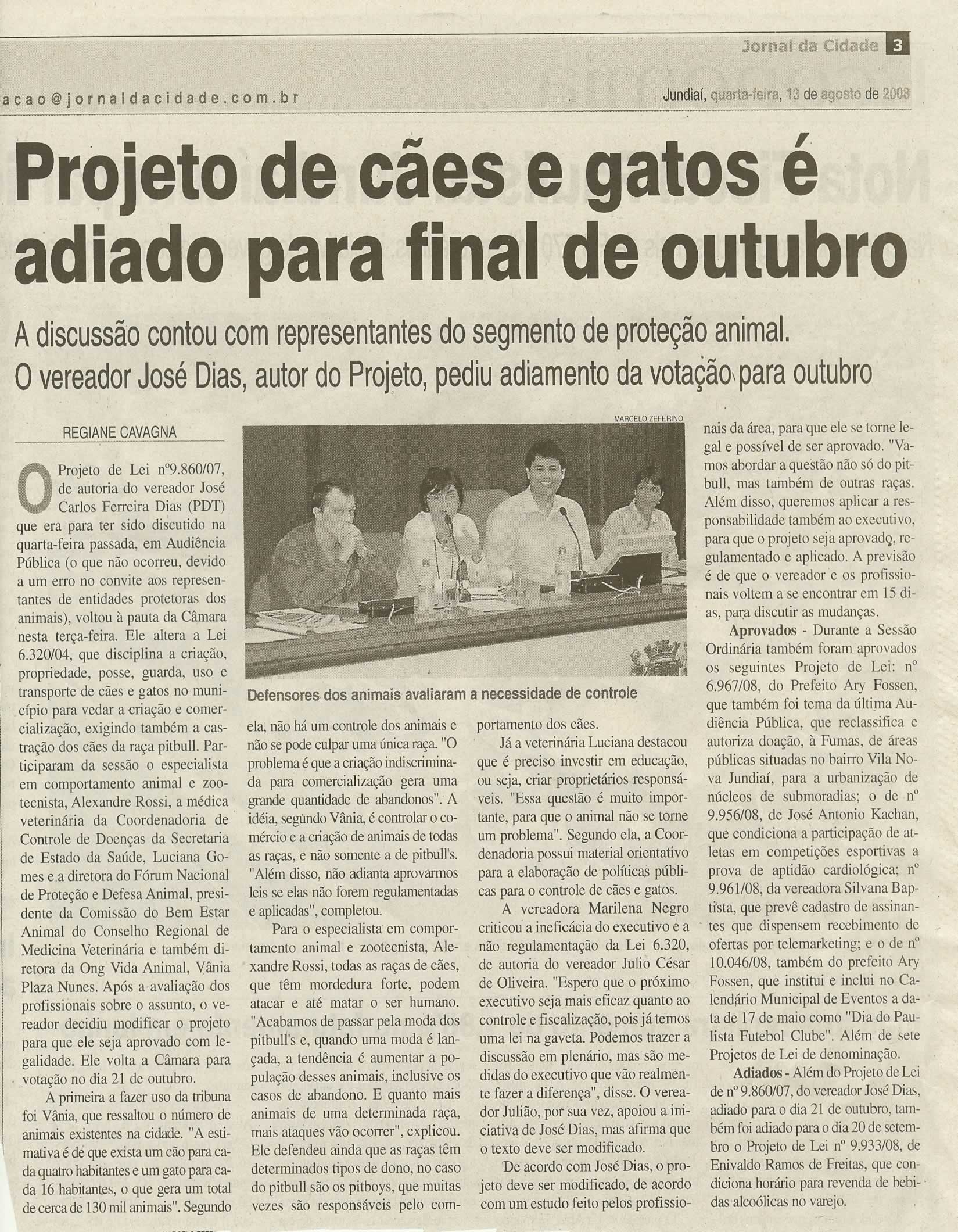 Jornal da Cidade - 13/08/2008