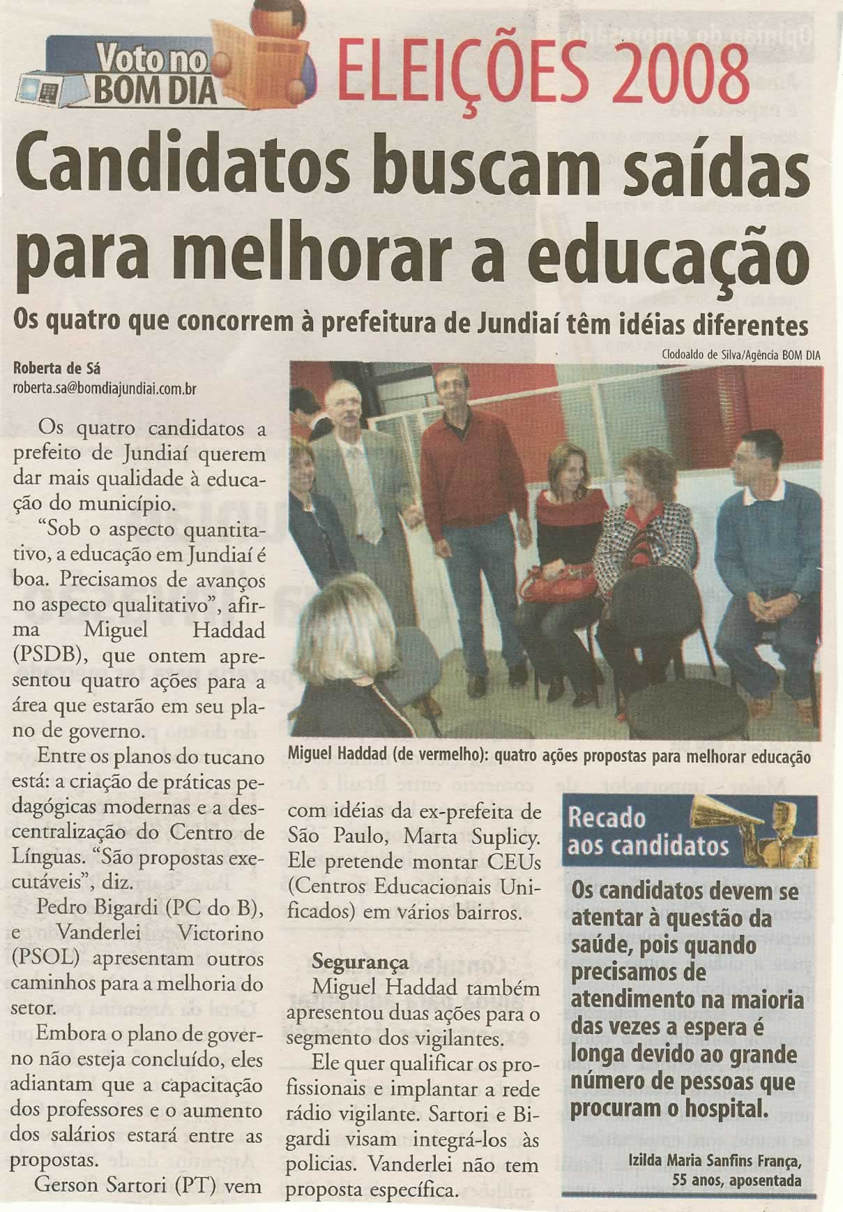 Bom Dia Jundiaí - 14/08/2008
