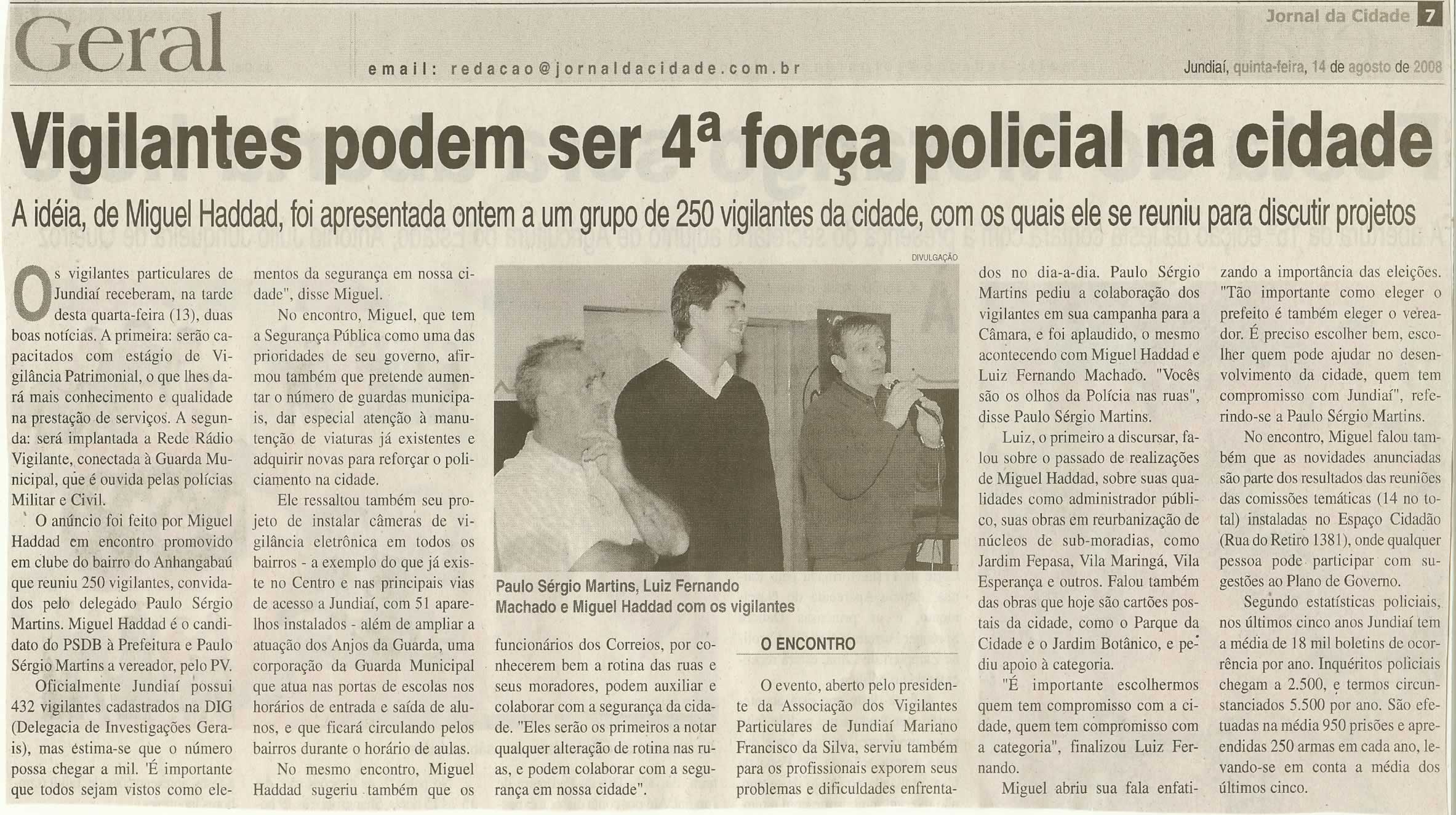 Jornal da Cidade - 14/08/2008