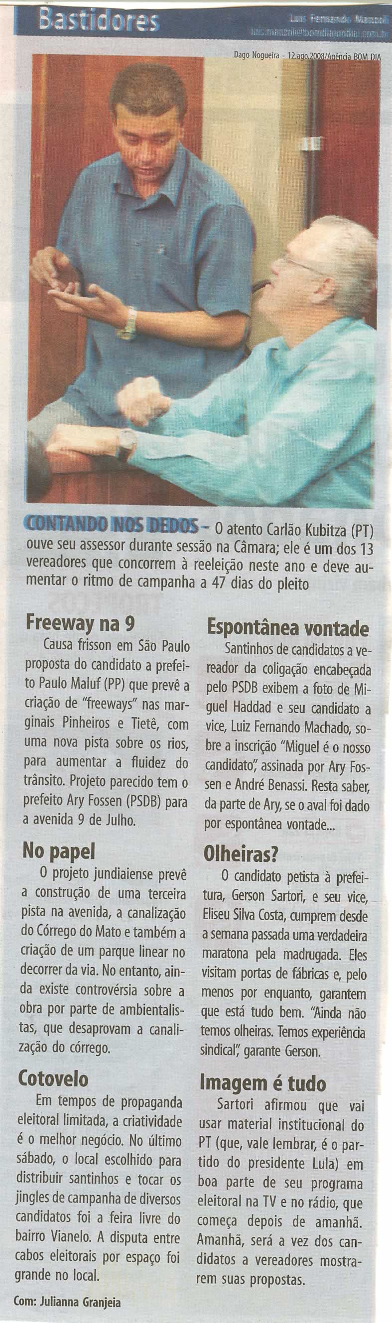 Bom Dia Jundiaí - 18/08/2008