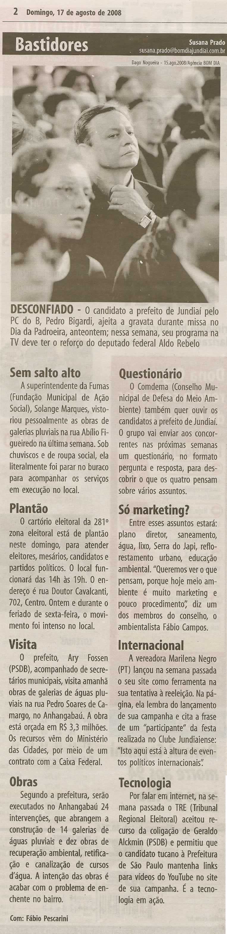 Bom Dia Jundiaí - 17/08/2008