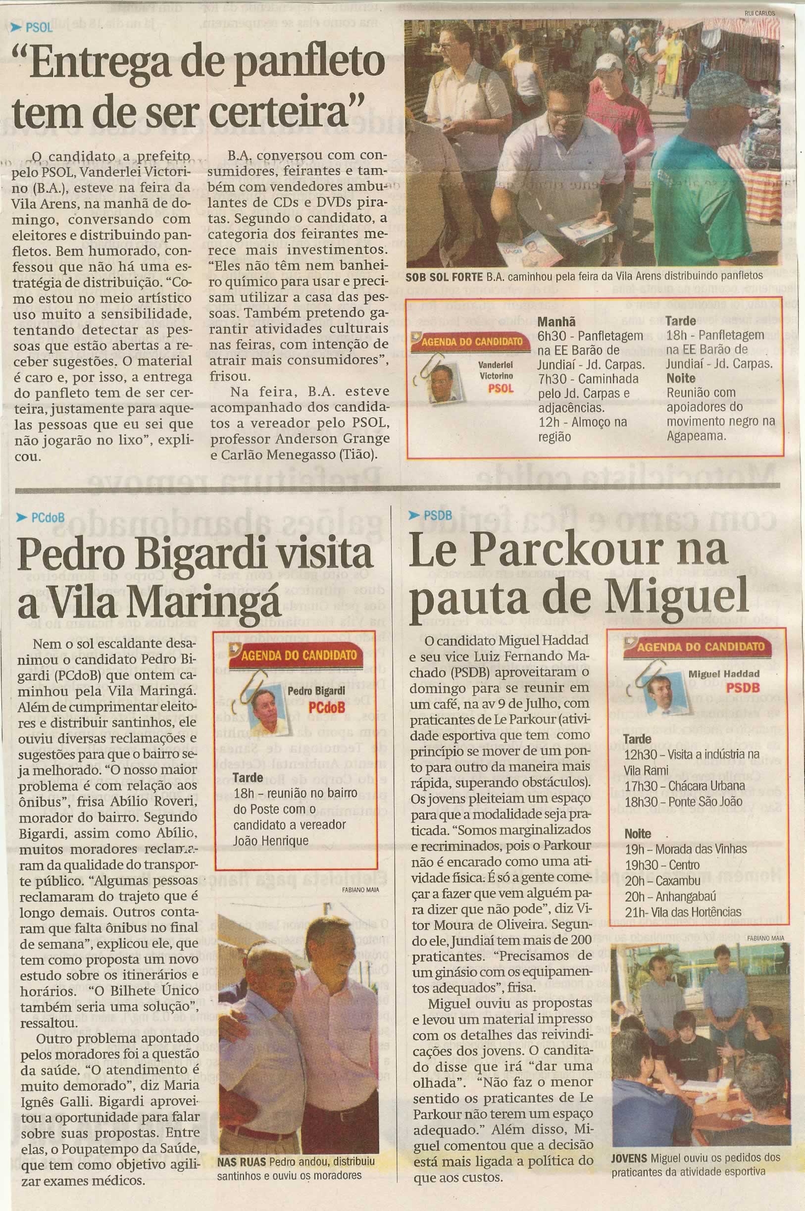 Jornal de Jundiaí - 18/08/2008