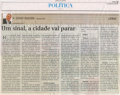 Jornal de Jundiaí - 17/08/2008