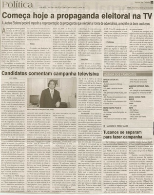 Jornal da Cidade - 19/08/2008