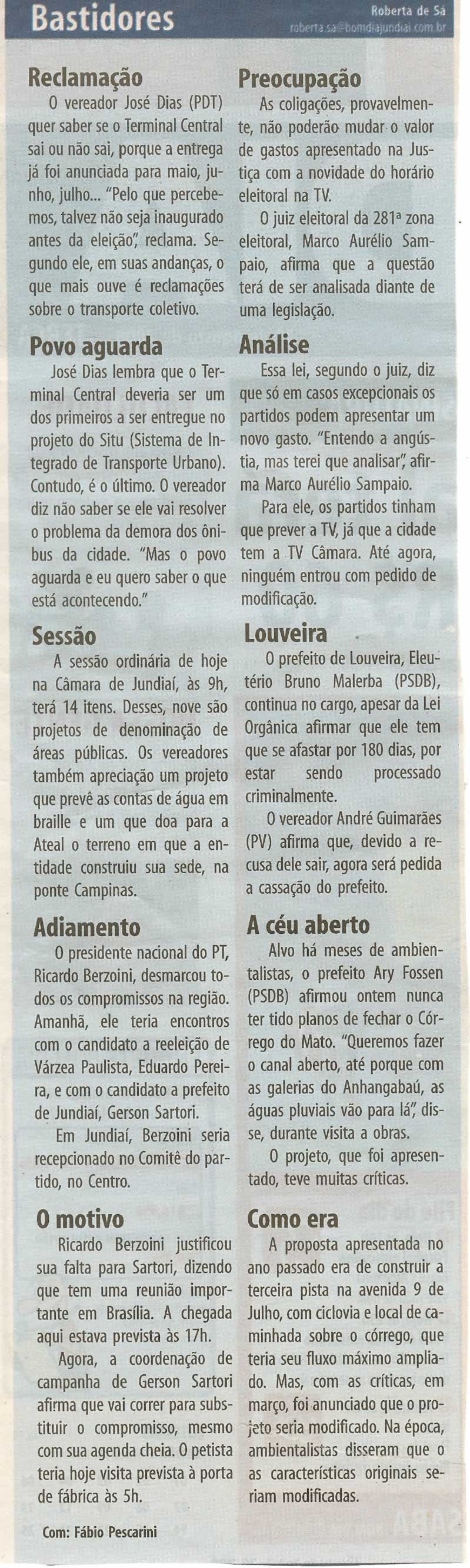 Bom Dia Jundiaí - 19/08/2008