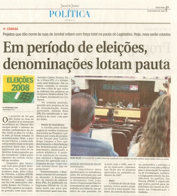 Jornal de Jundiaí - 19/08/2008