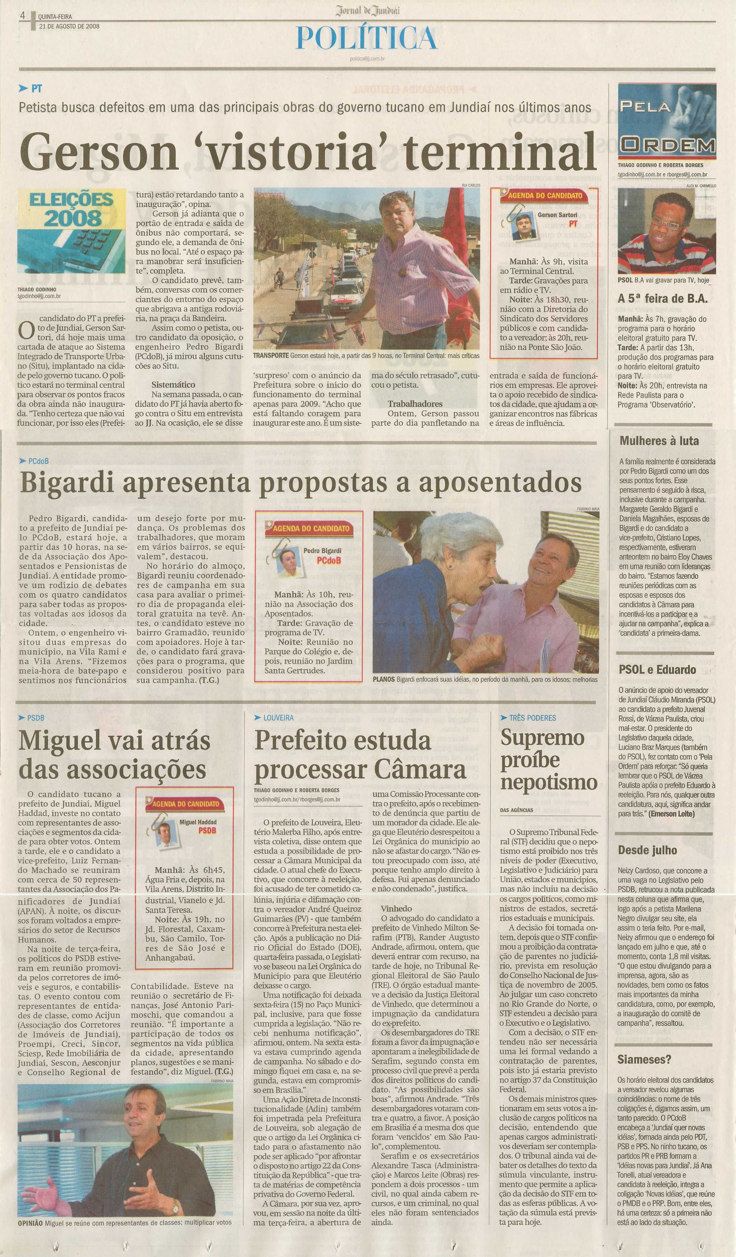 Jornal de Jundiaí - 21/08/2008