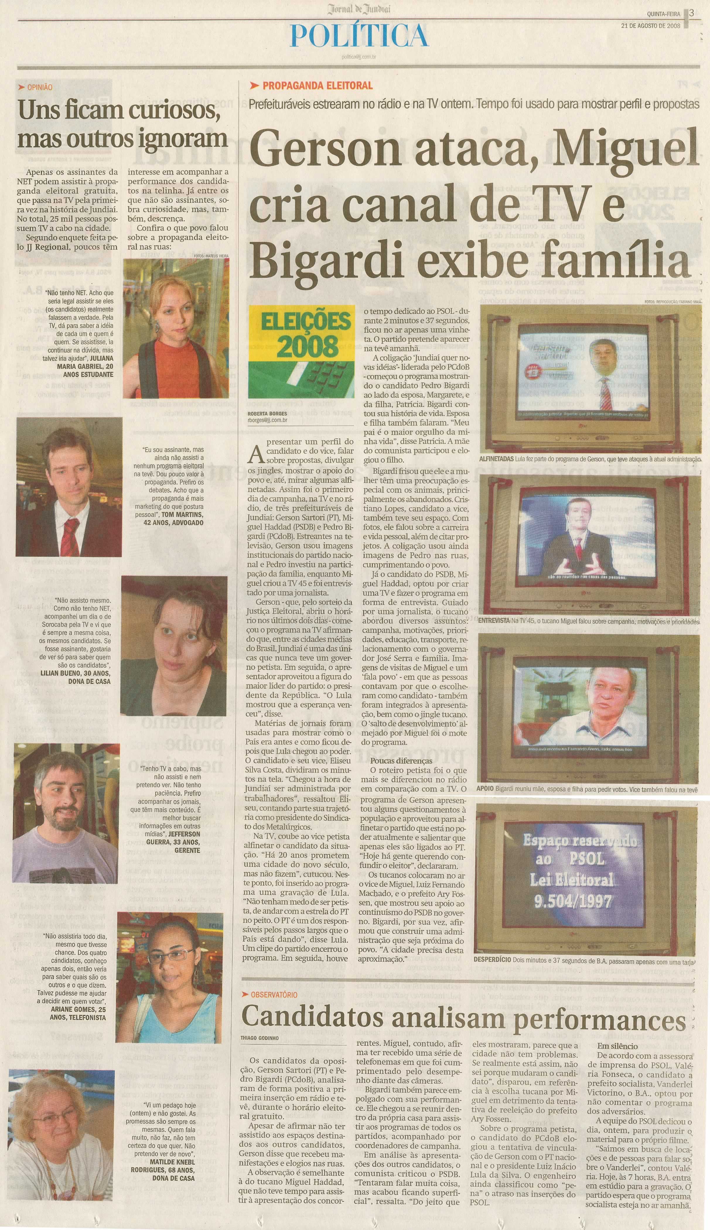 Jornal de Jundiaí - 21/08/2008