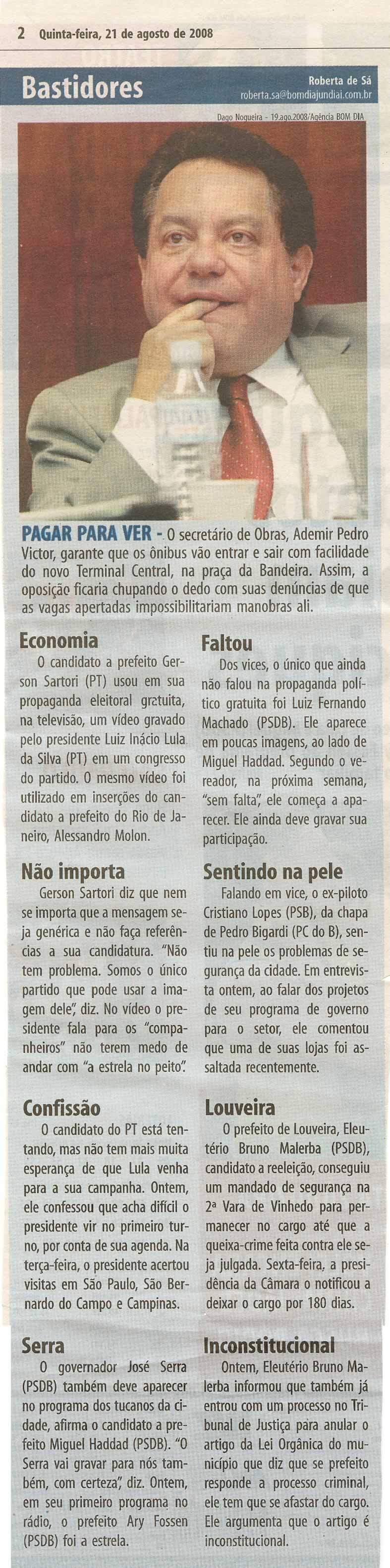 Bom Dia Jundiaí - 21/08/2008