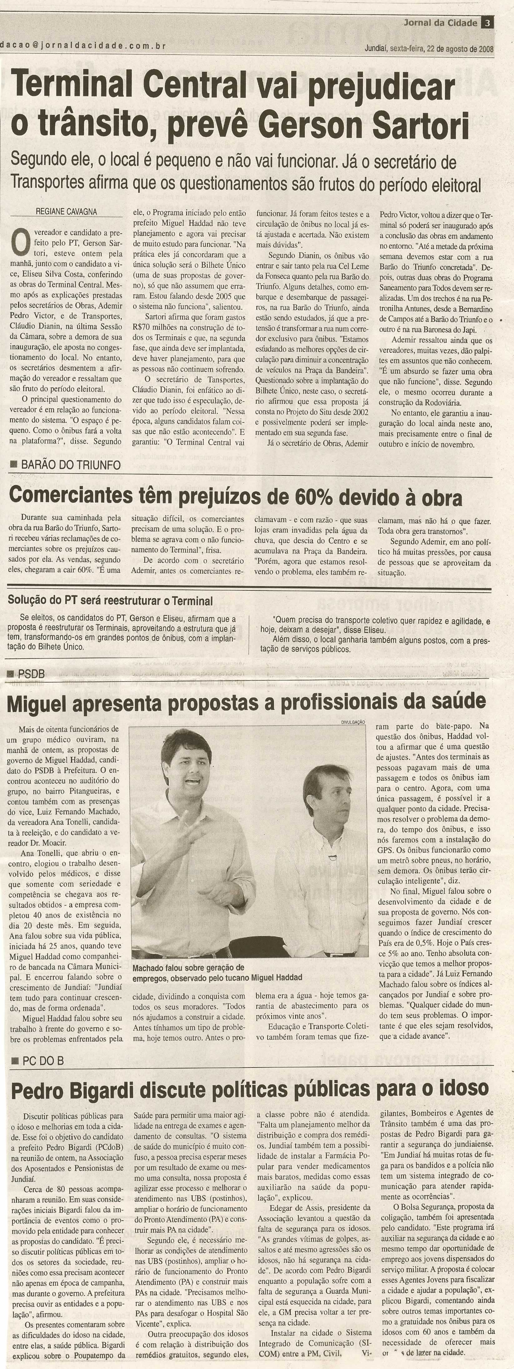 Jornal da Cidade - 22/08/2008