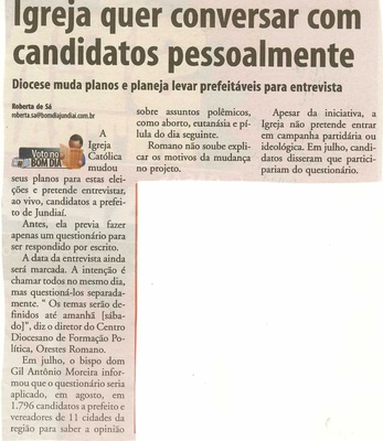 Bom Dia Jundiaí - 22/08/2008