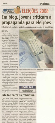 Bom Dia Jundiaí - 25/08/2008