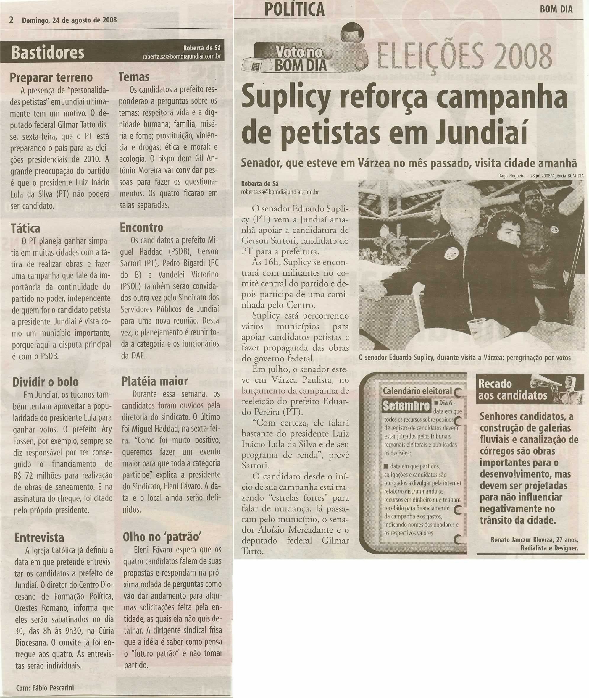 Bom Dia Jundiaí - 24/08/2008