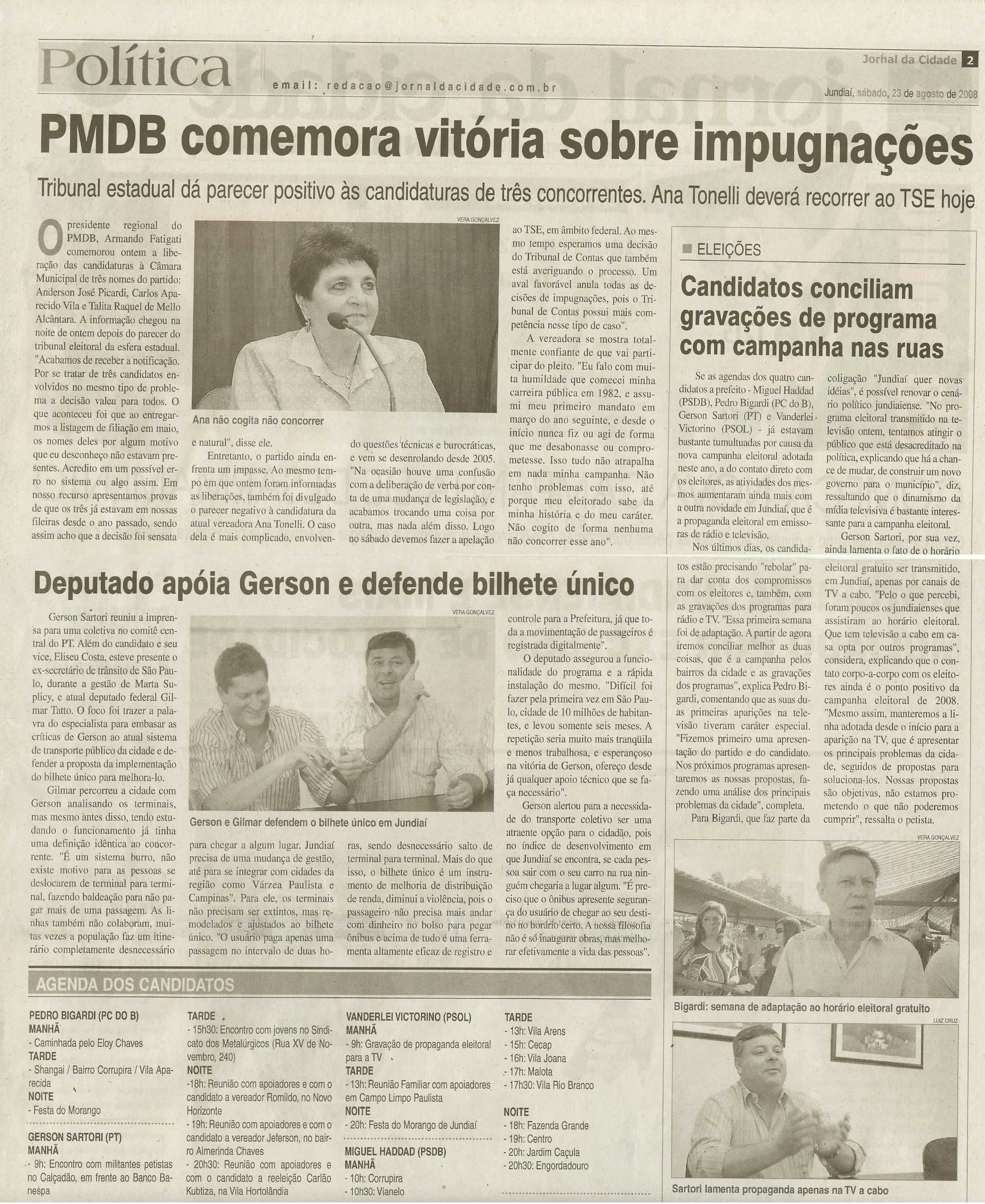 Jornal da Cidade - 23/08/2008