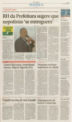 Jornal de Jundiaí - 23/08/2008