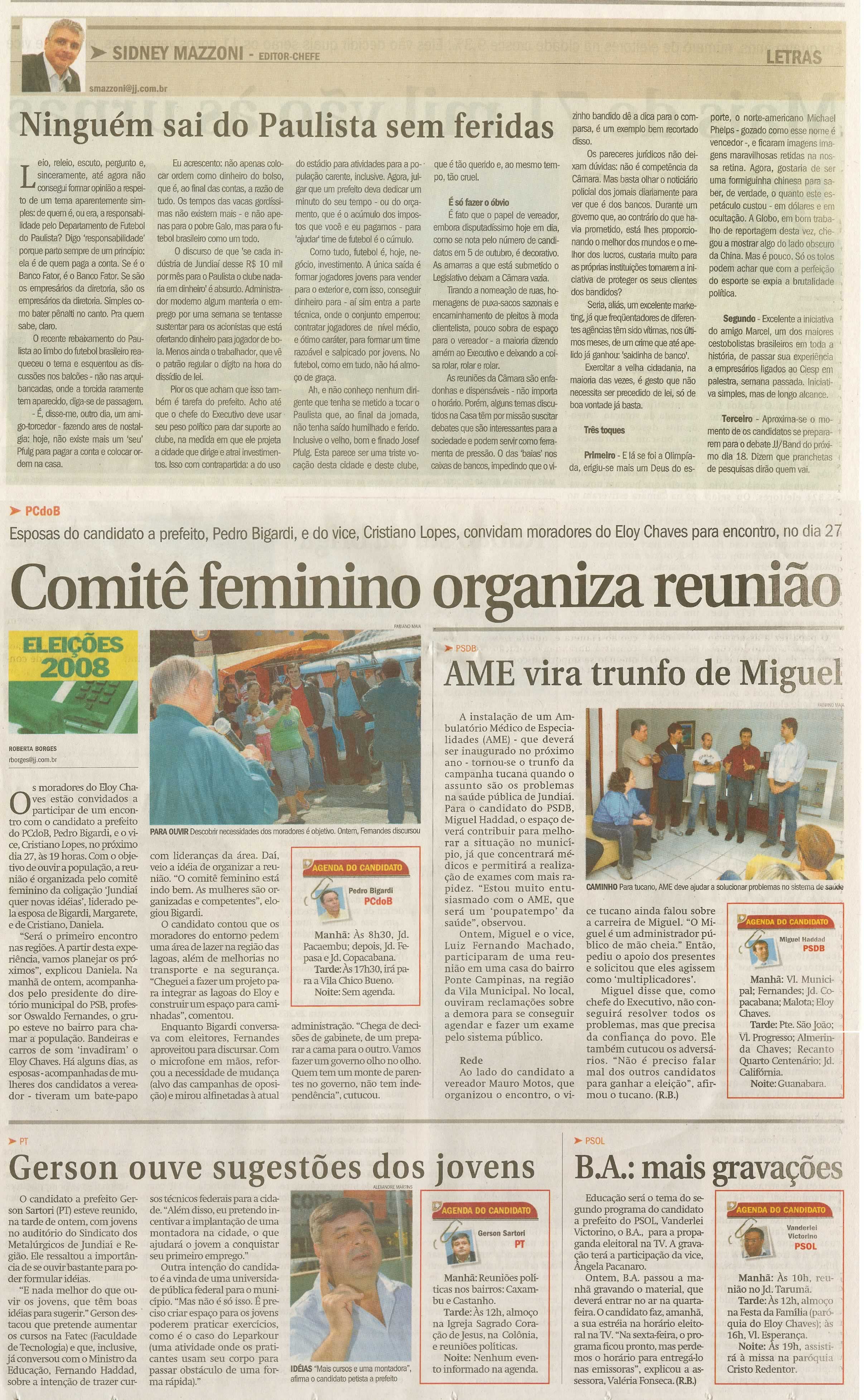 Jornal de Jundiaí - 24/08/2008