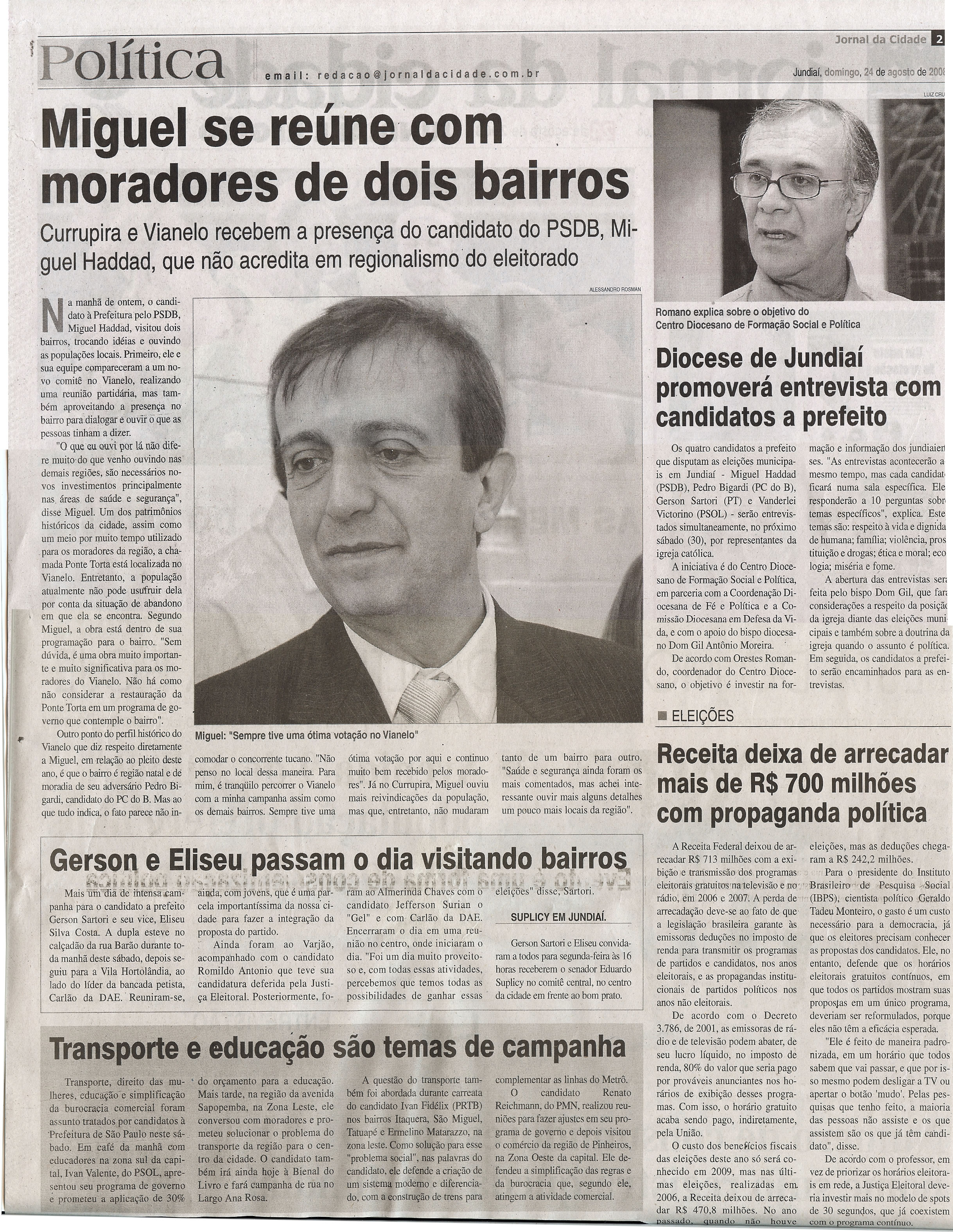 Jornal da Cidade - 24/08/2008