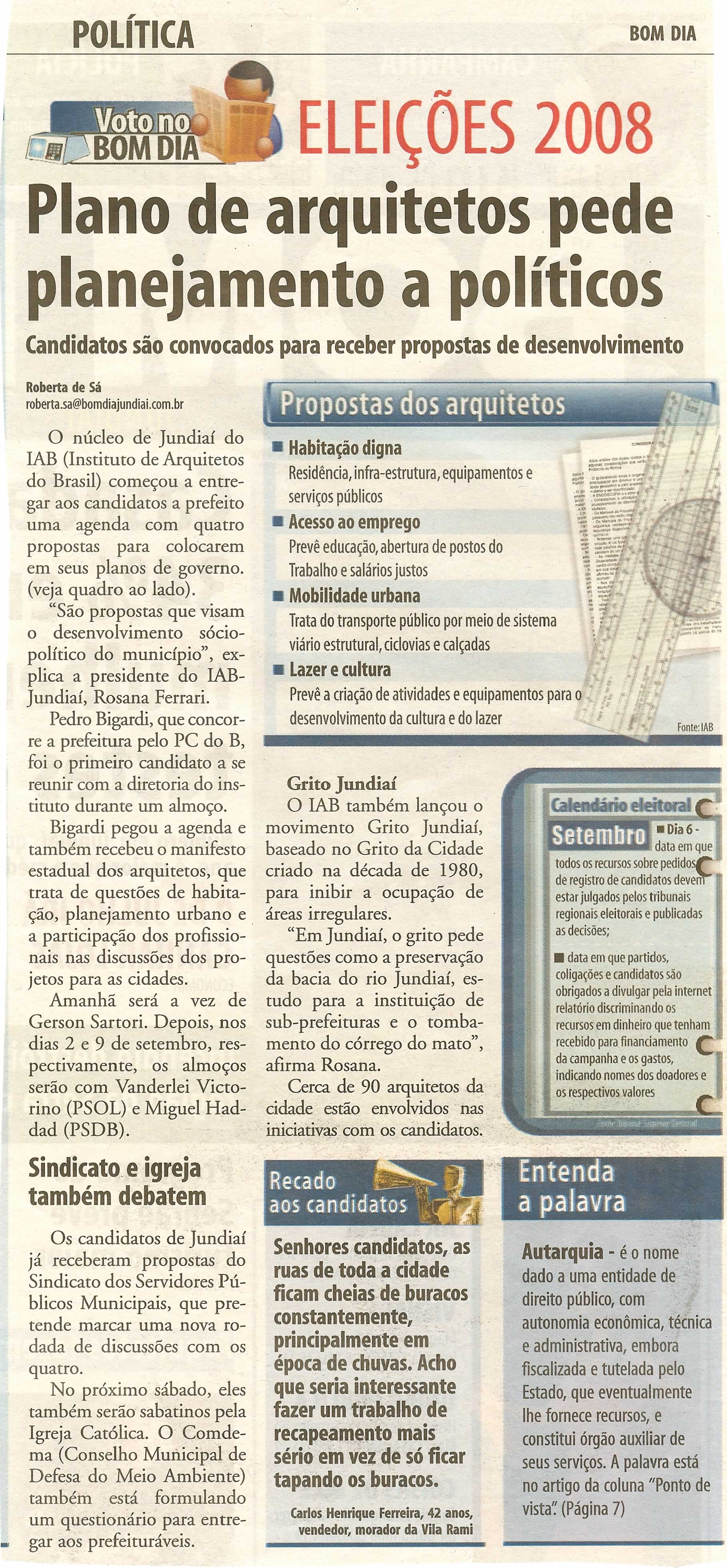Bom Dia Jundiaí - 26/08/2008