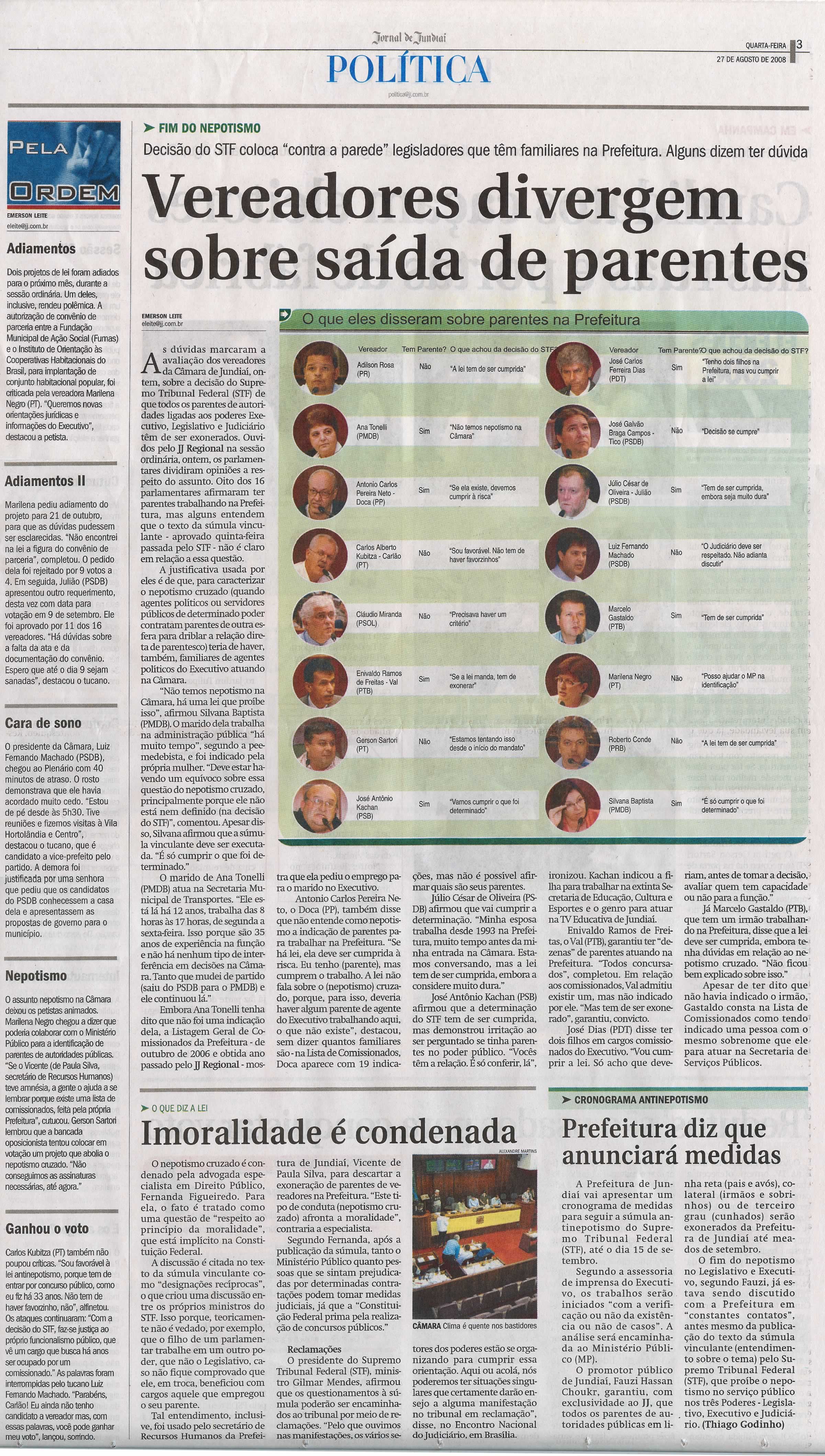 Jornal de Jundiaí - 27/08/2008