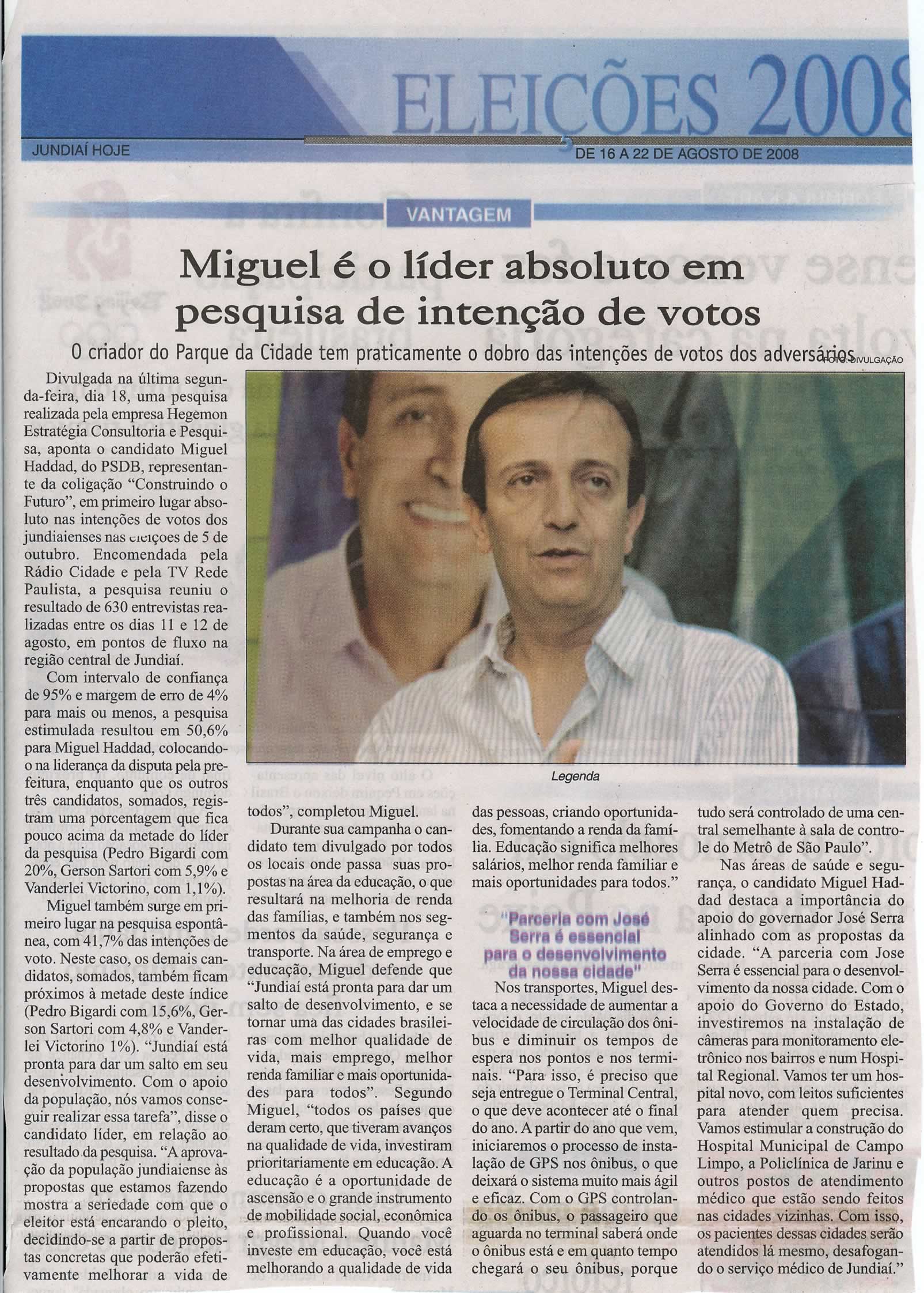 Jundiaí Hoje - 16/08/2008