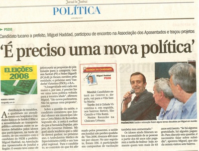Jornal de Jundiaí - 29/08/2008