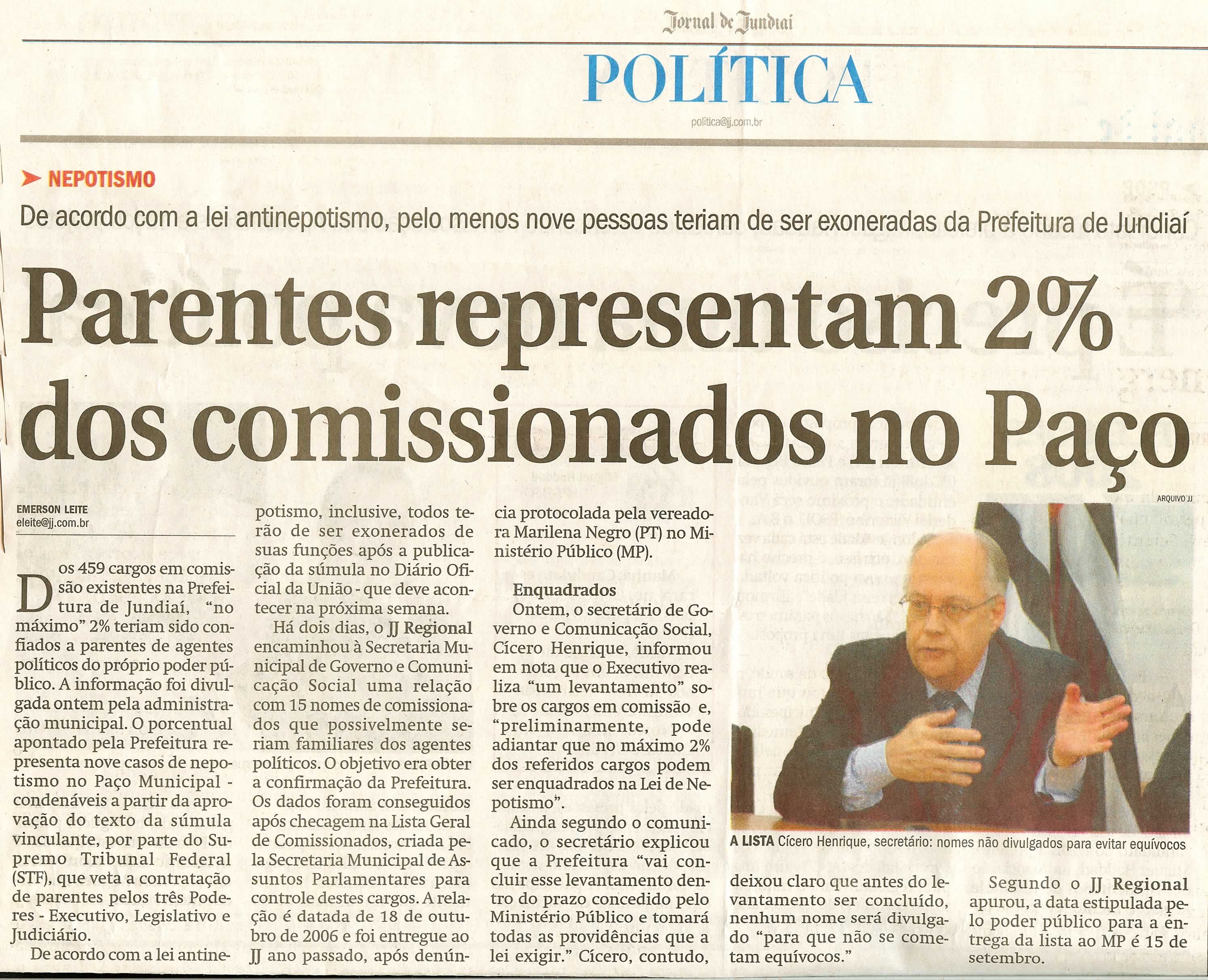 Jornal de Jundiaí - 29/08/2008