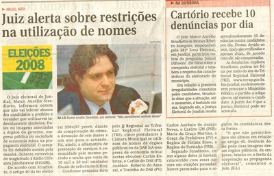 Jornal de Jundiaí - 29/08/2008