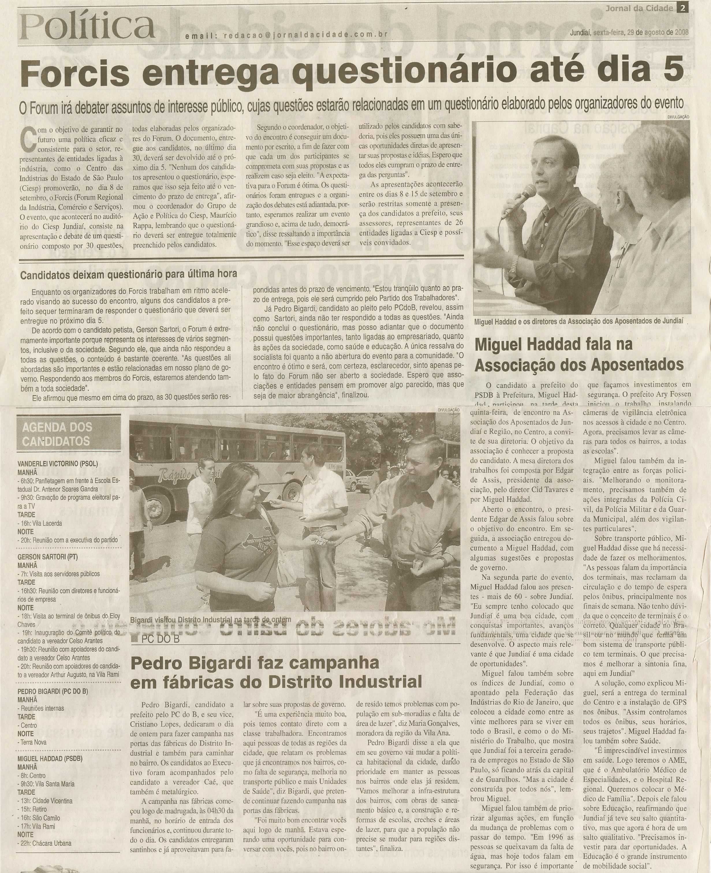 Jornal da Cidade - 29/08/2008