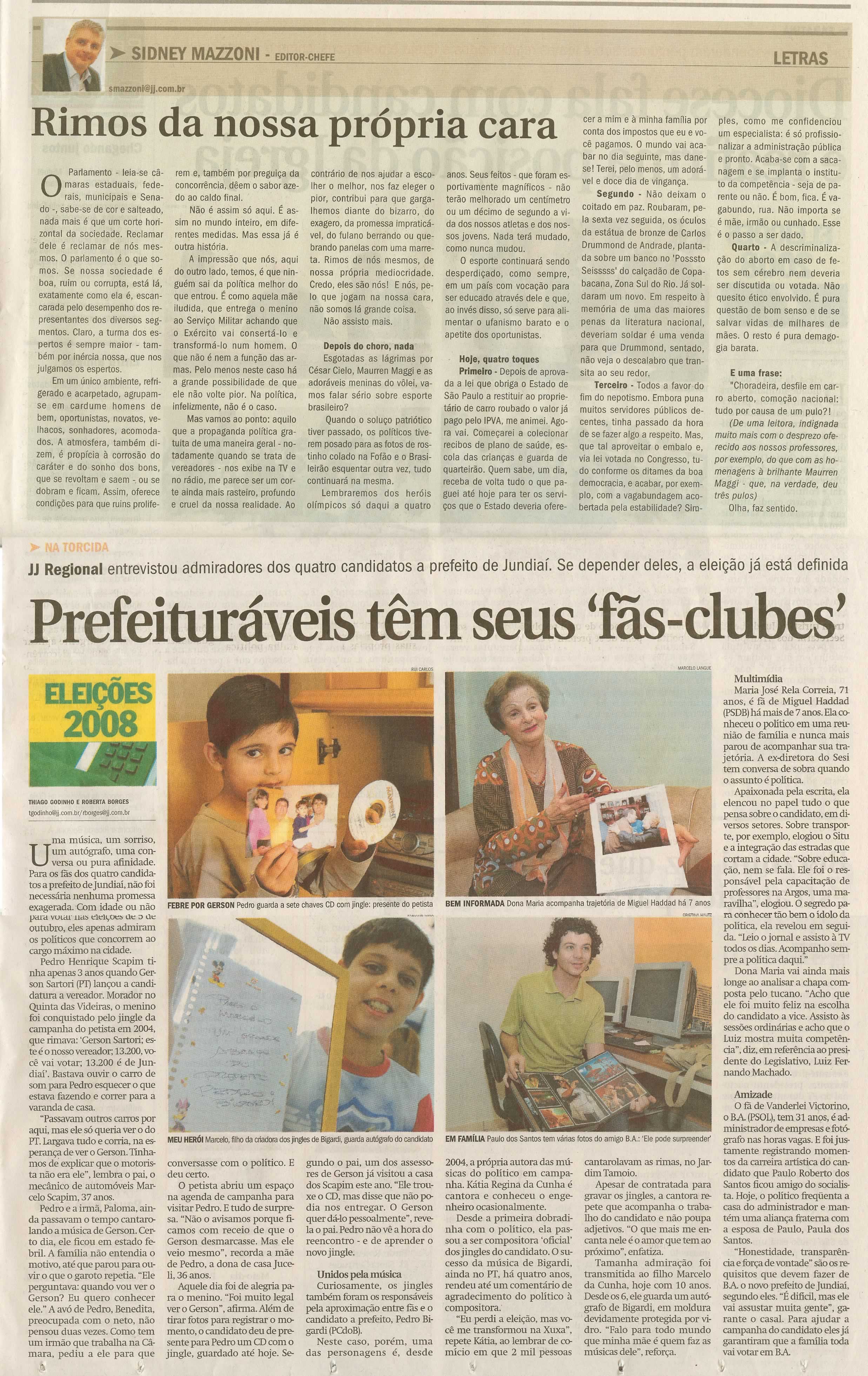Jornal de Jundiaí - 31/08/2008