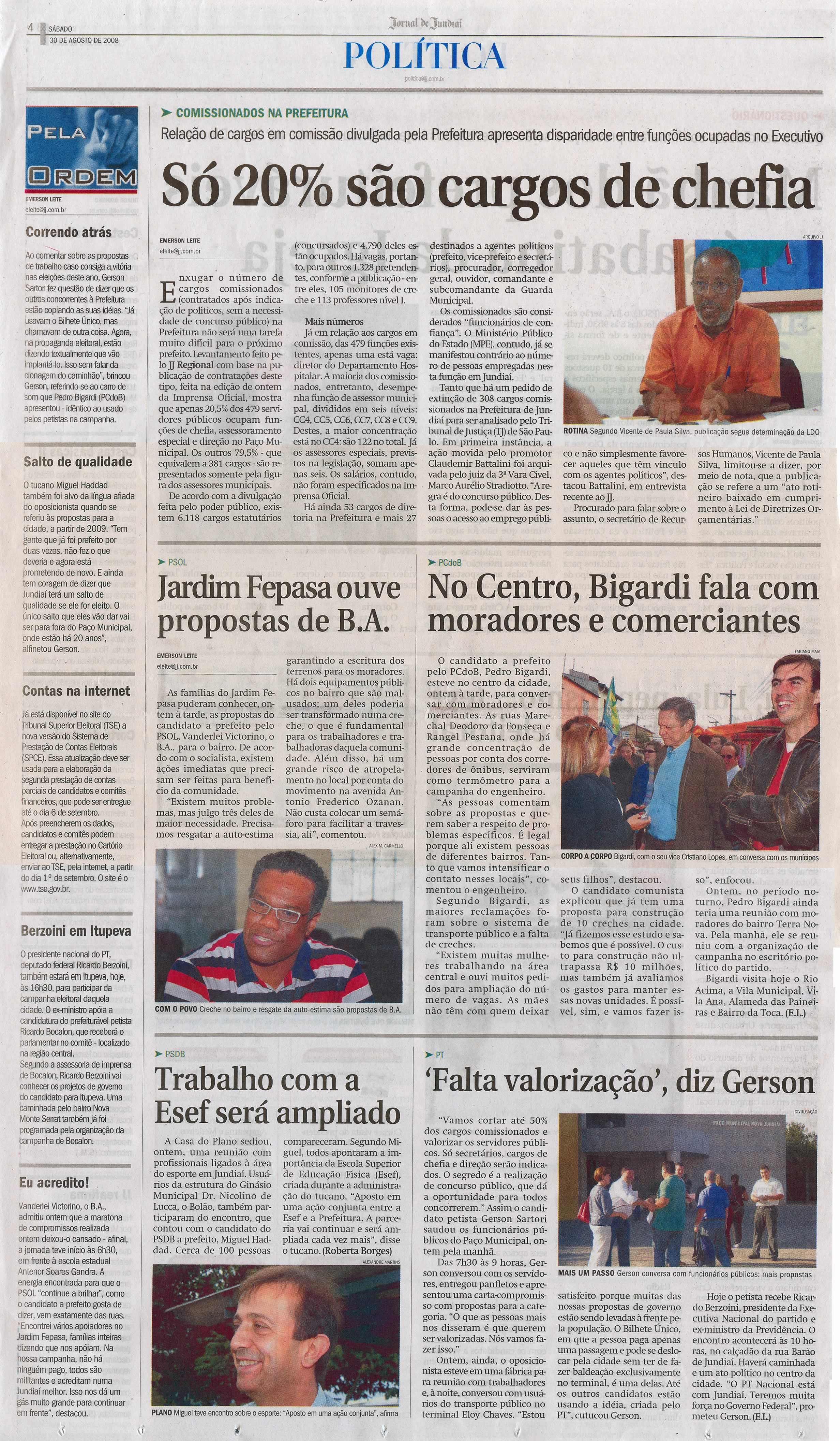 Jornal de Jundiaí - 30/08/2008