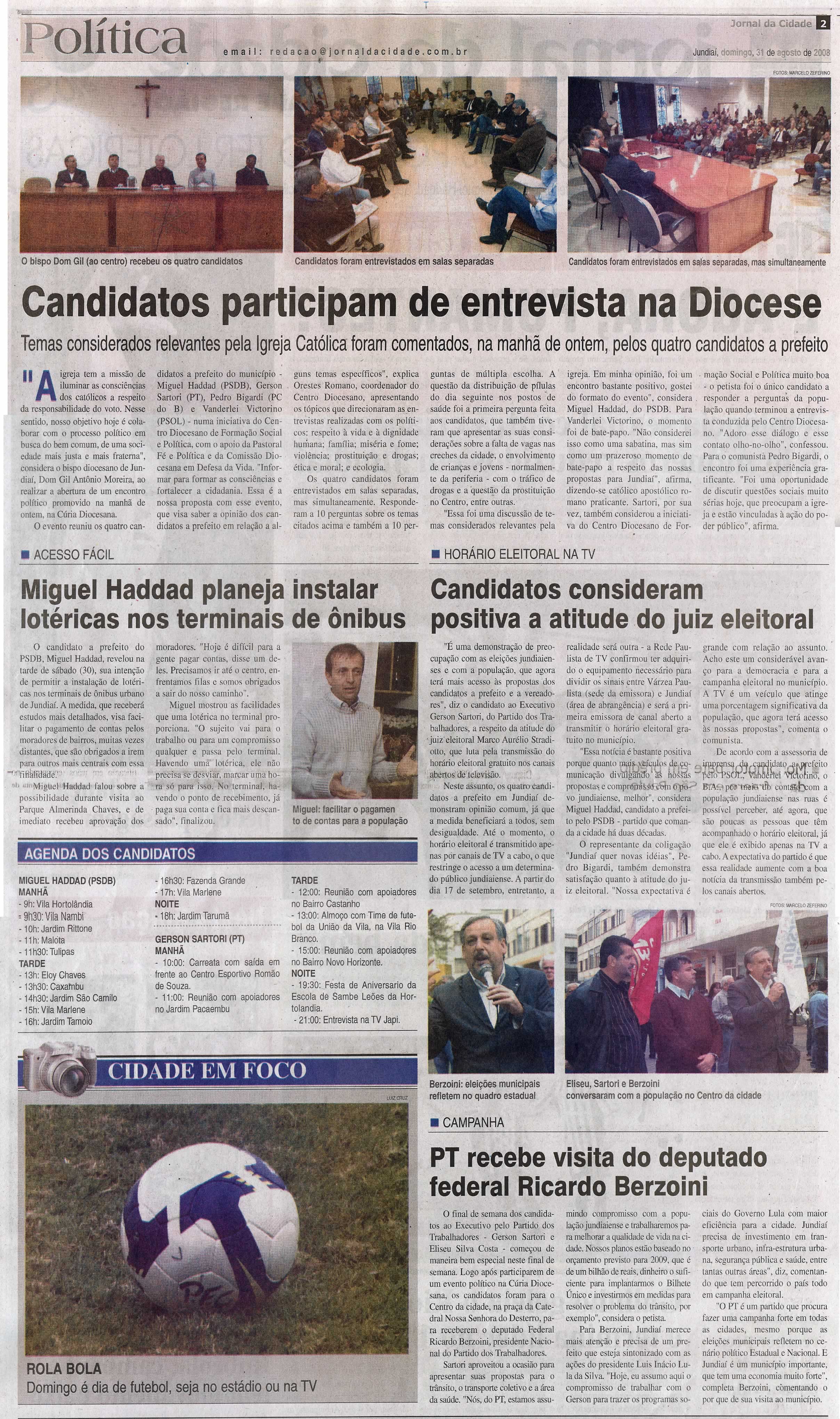 Jornal da Cidade - 31/08/2008