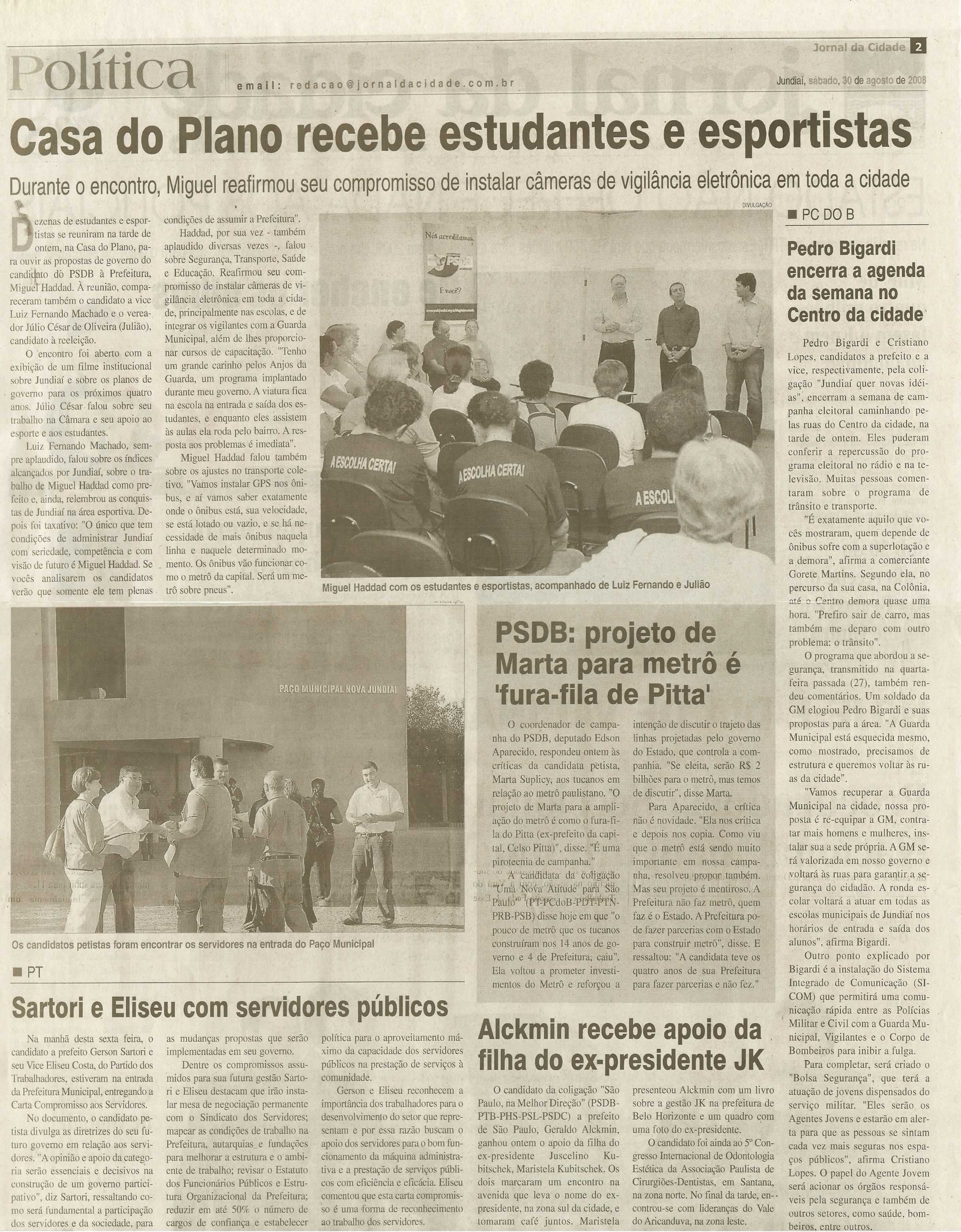 Jornal da Cidade - 30/08/2008