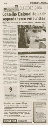 Bom Dia Jundiaí - 01/09/2008