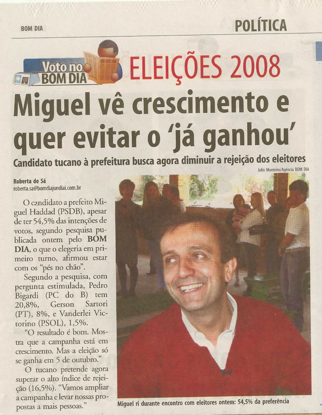 Bom Dia Jundiaí - 01/09/2008