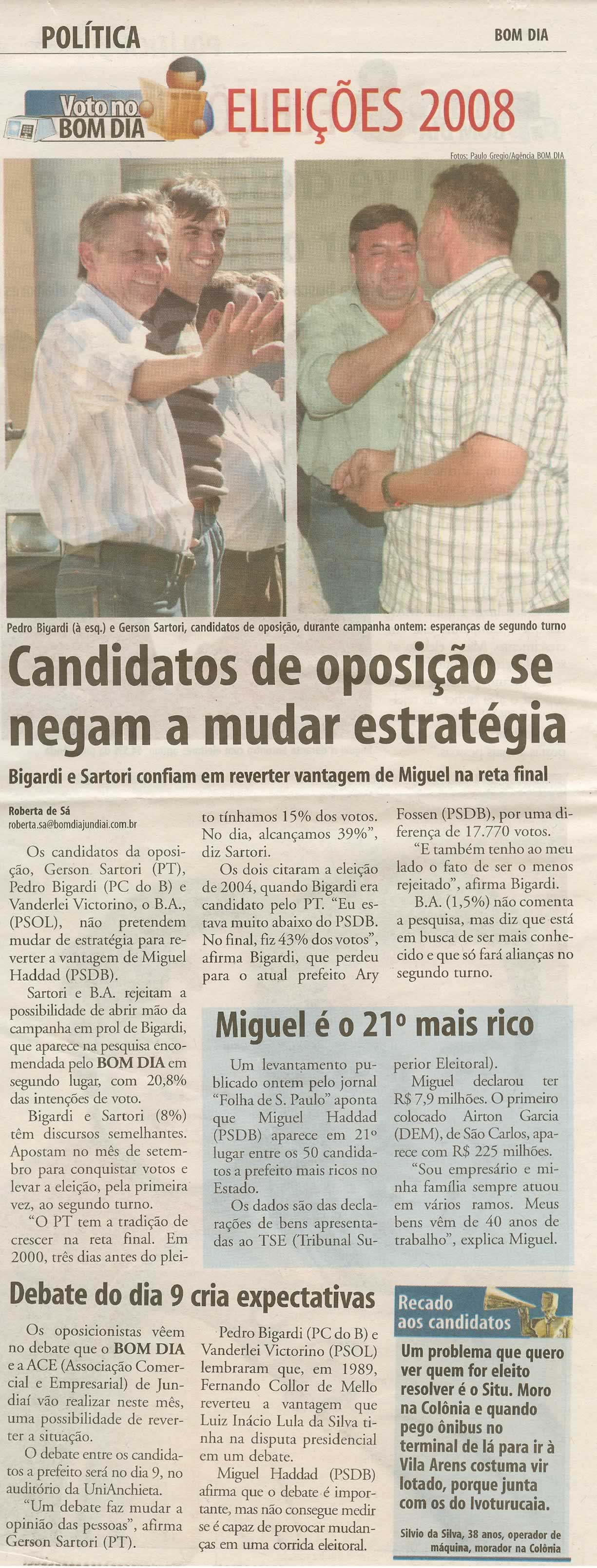 Bom Dia Jundiaí - 01/09/2008