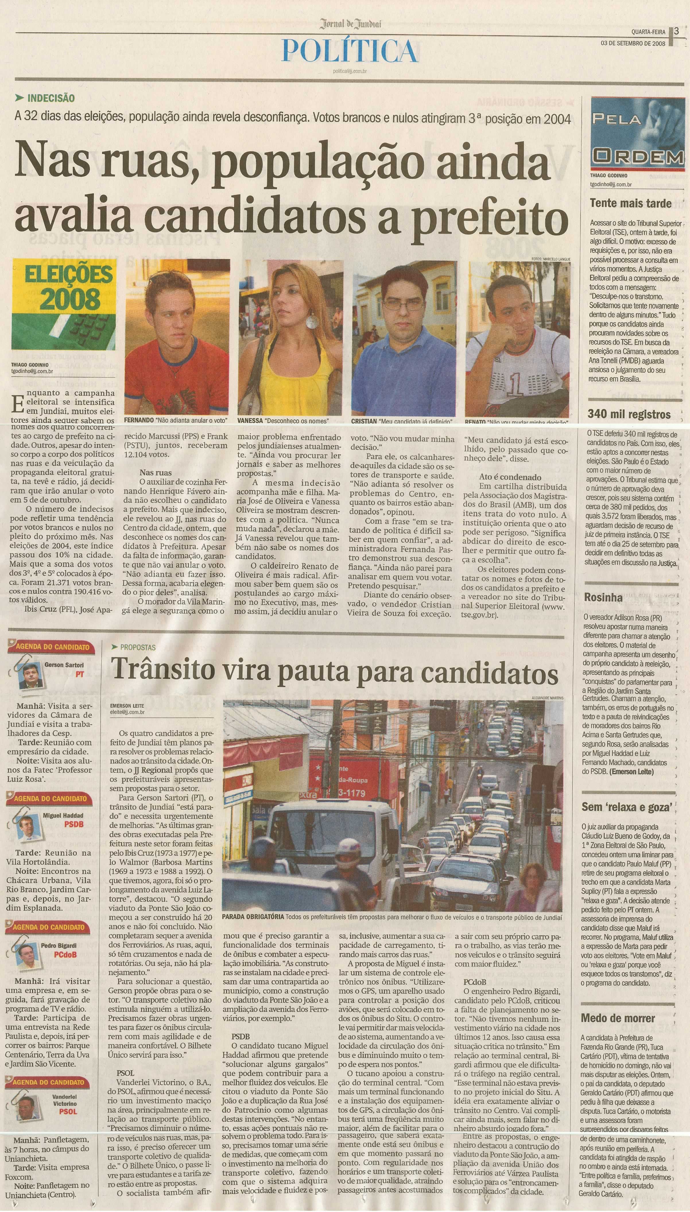 Jornal de Jundiaí - 03/09/2008