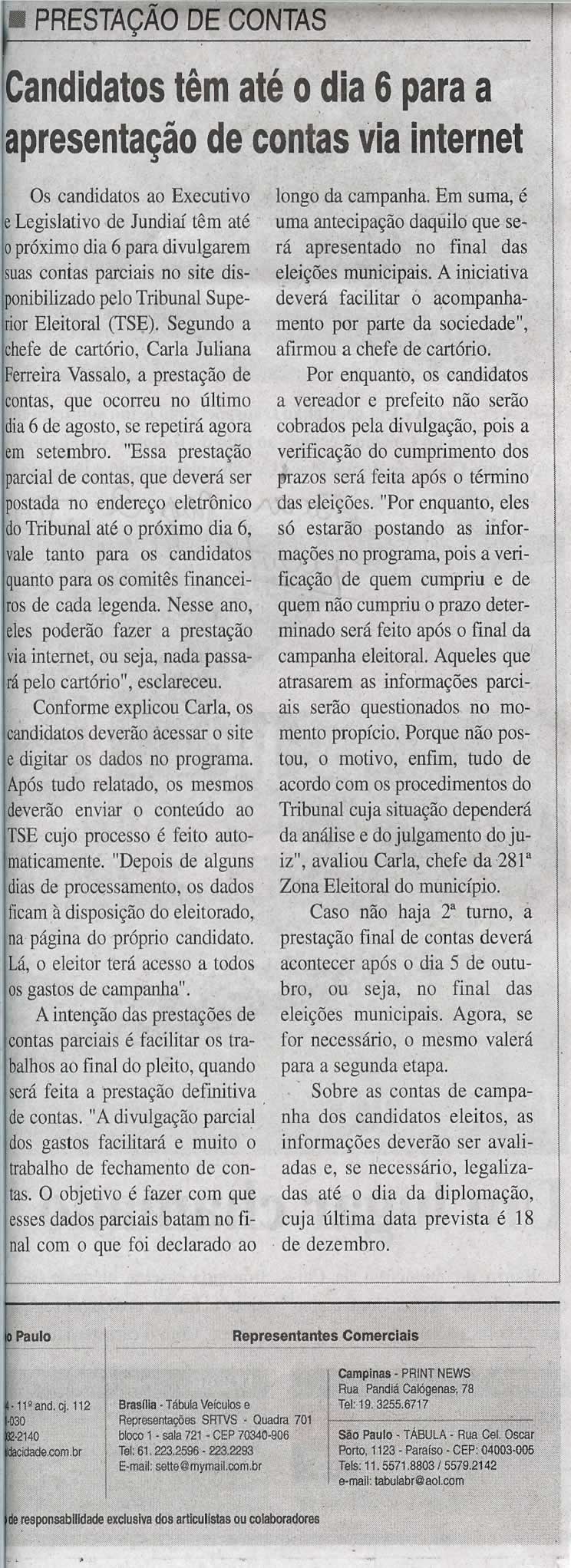 Jornal da Cidade - 03/09/2008