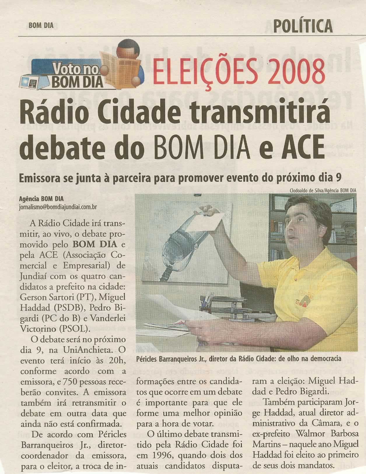 Bom Dia Jundiaí - 04/09/2008
