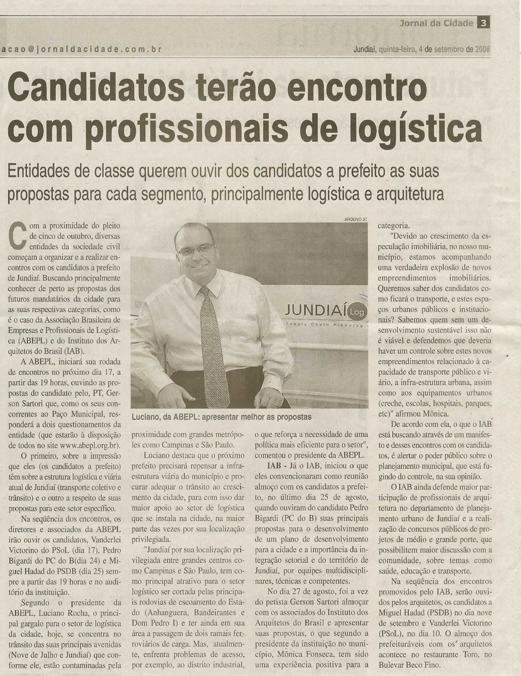 Jornal da Cidade - 04/09/2008