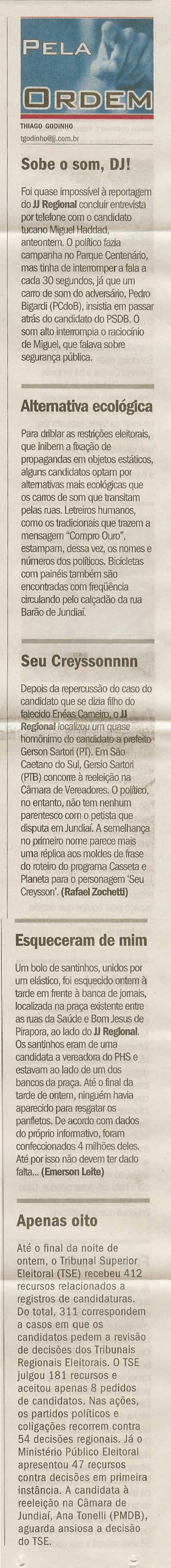Jornal de Jundiaí - 05/09/2008