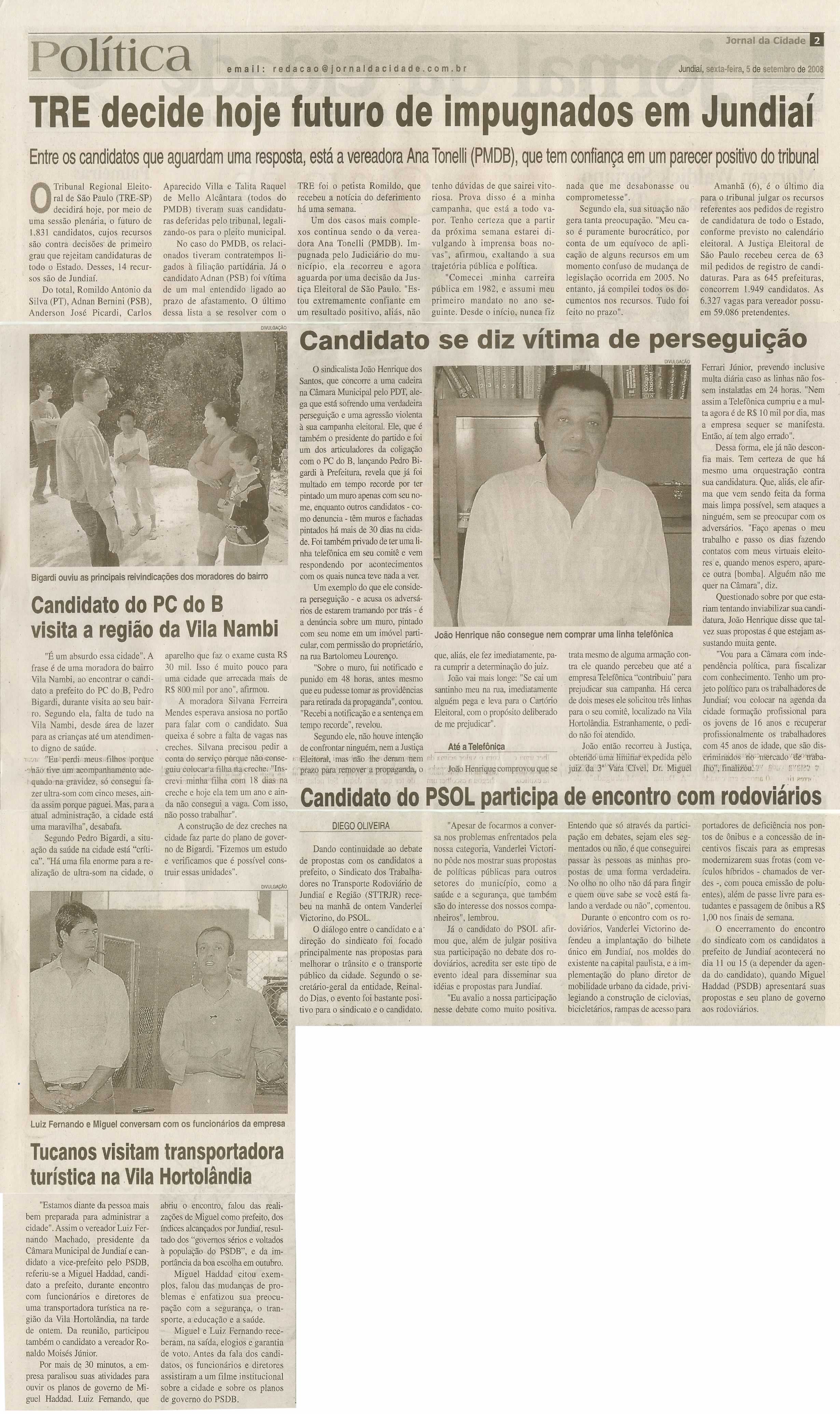 Jornal da Cidade - 05/09/2008