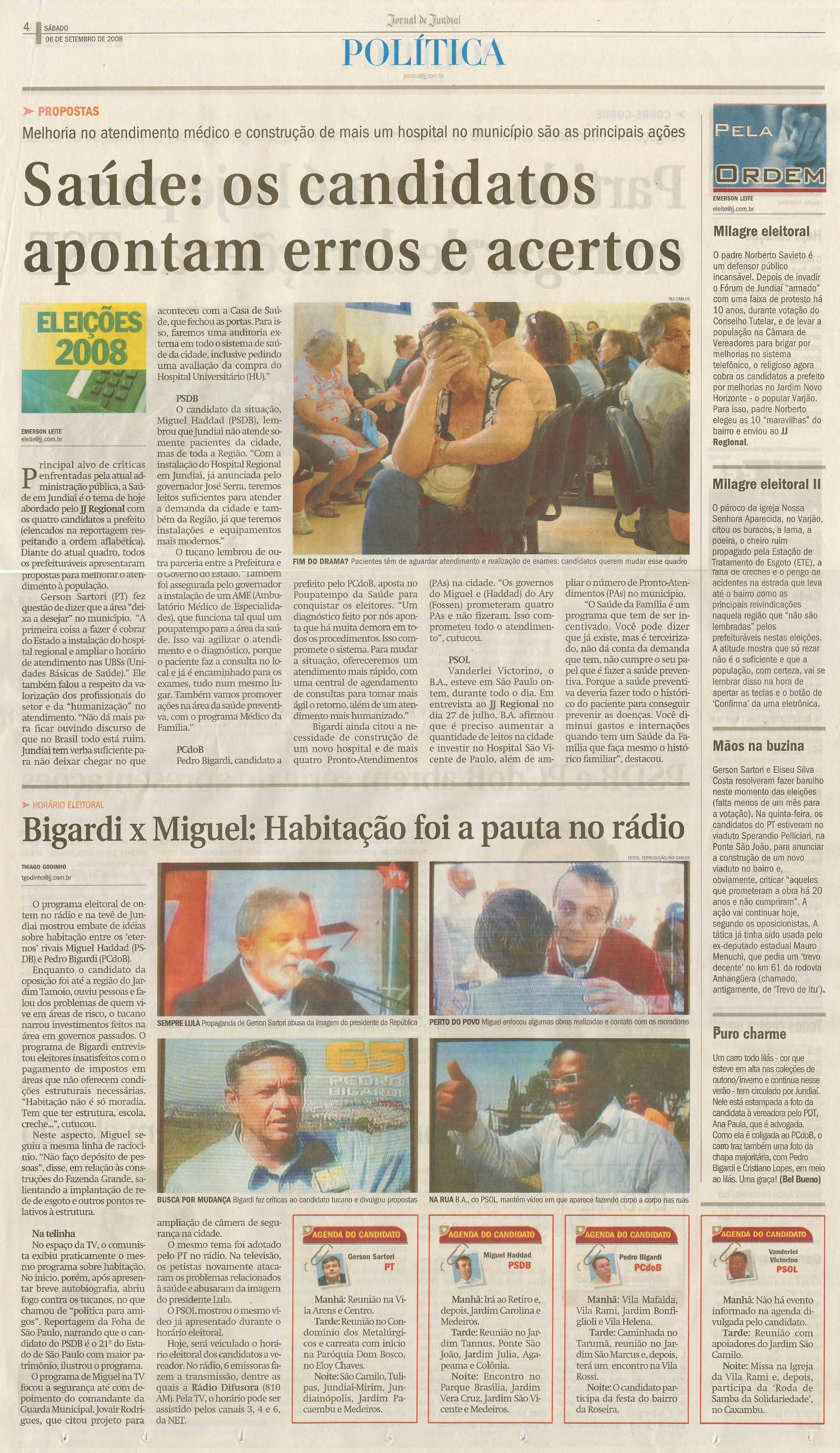 Jornal de Jundiaí - 06/09/2008