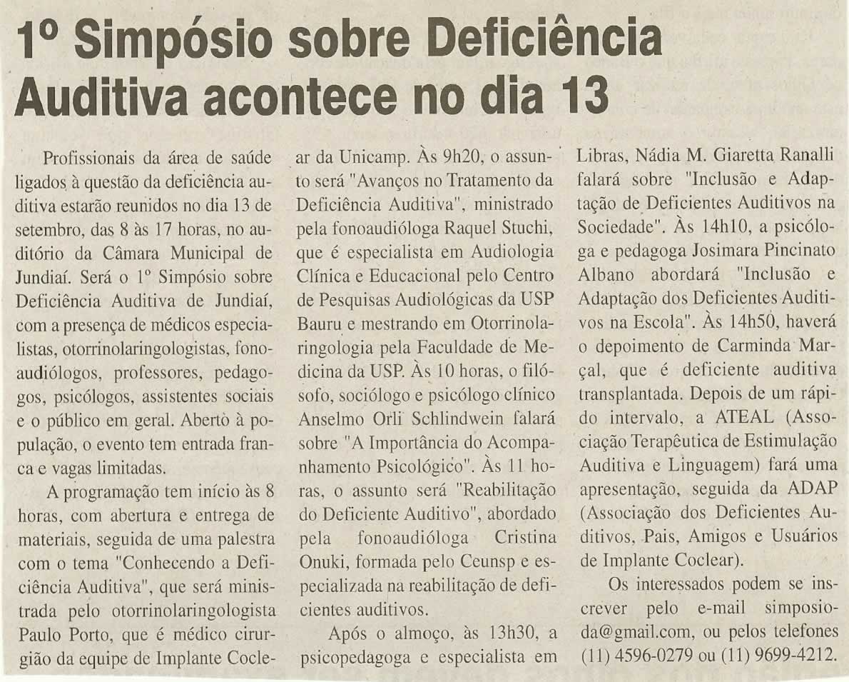 Jornal da Cidade - 07/09/2008